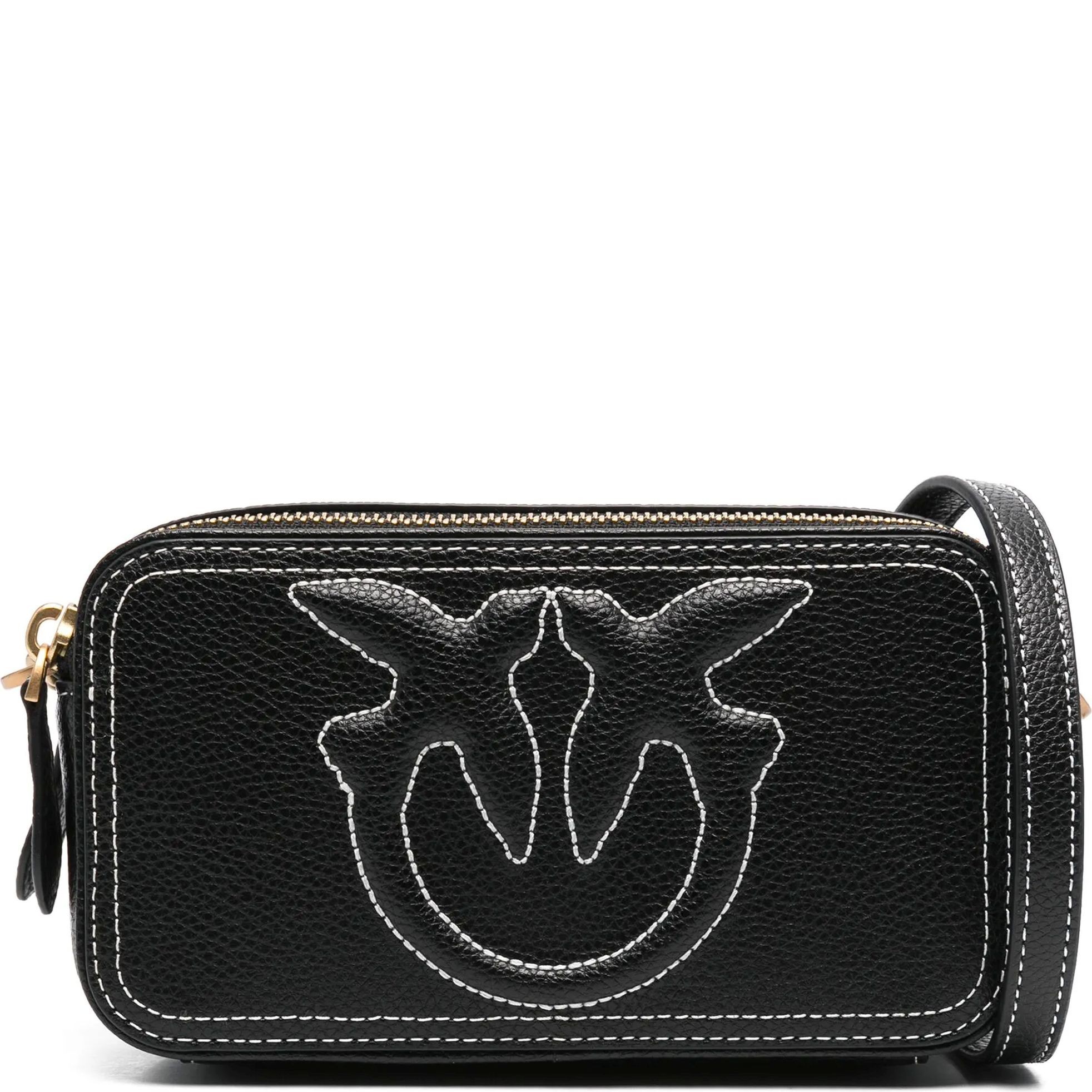 PINKO Rankinė per petį moterims, Juoda, Carrie camera case mini 1