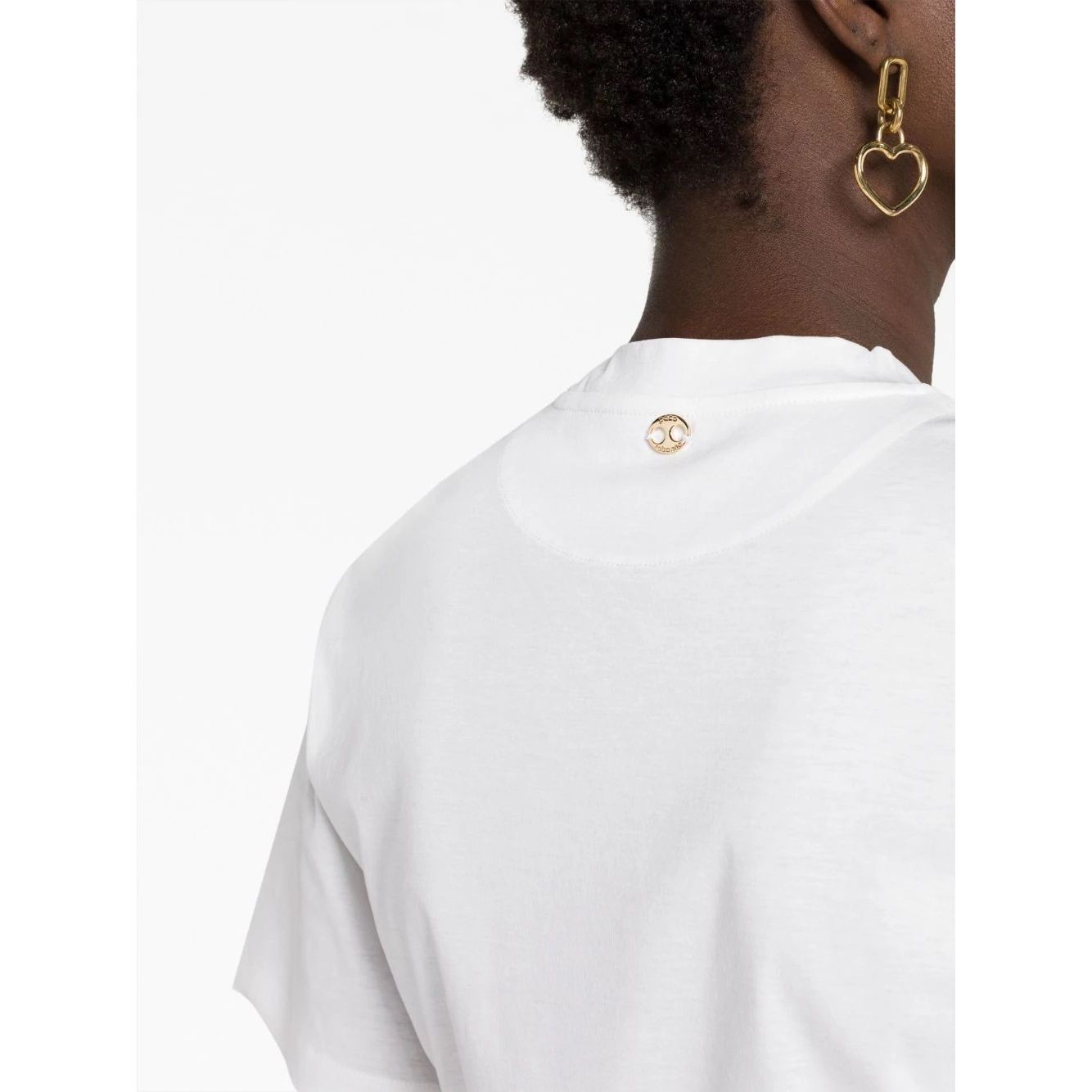 PACO RABANNE Trumpinti marškinėliai moterims, Balta, Crop top 3