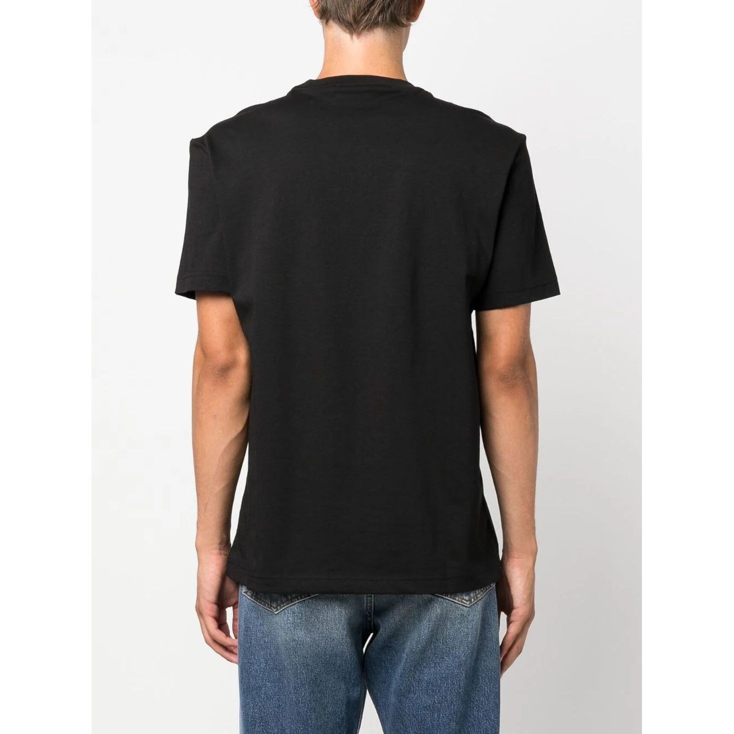 CALVIN KLEIN Marškinėliai trump. rankovėmis vyrams, Juoda, Mixed print stencil logo t-shi 4