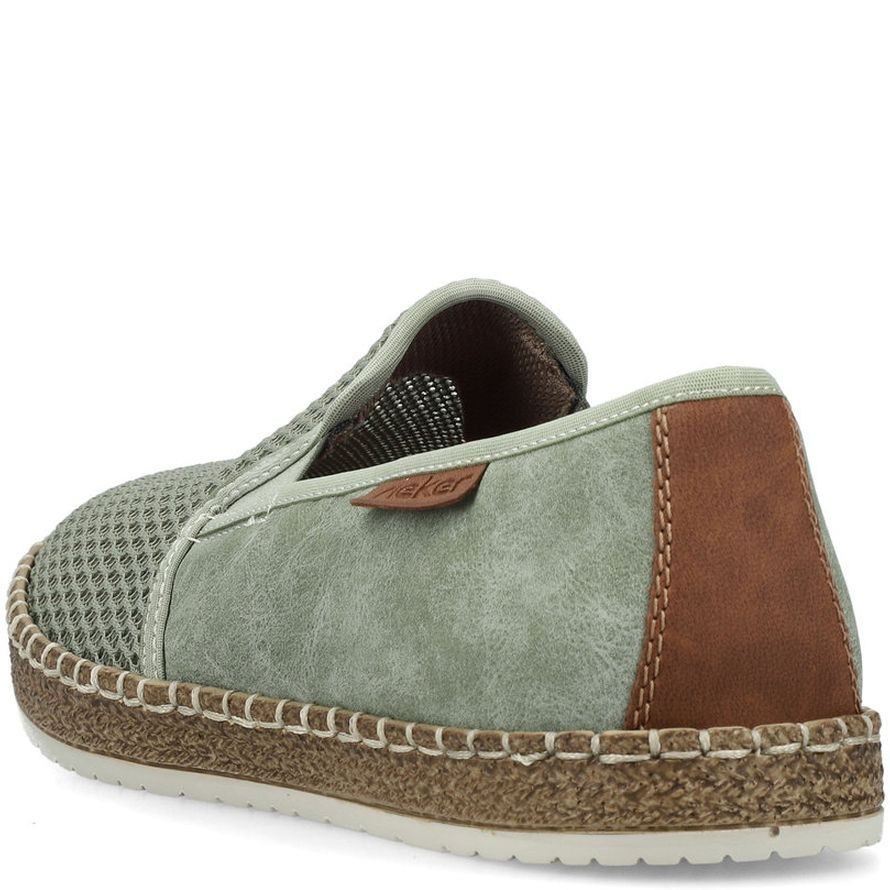 RIEKER Laisvalaikio bateliai vyrams, Žalia, LEISURE 10