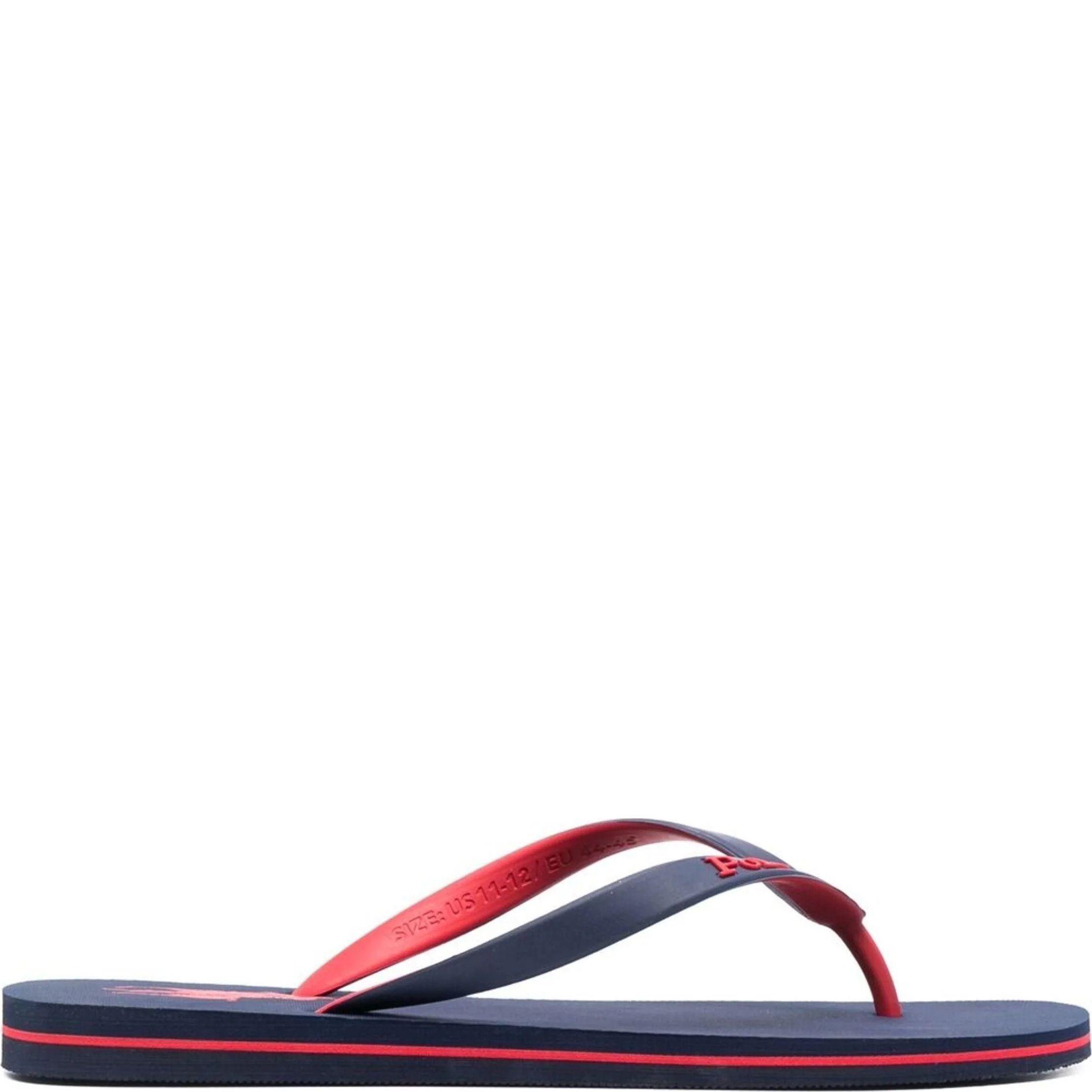 POLO RALPH LAUREN Pliažo šlepetės per pirštą vyrams, Marga, Print flip flops 1