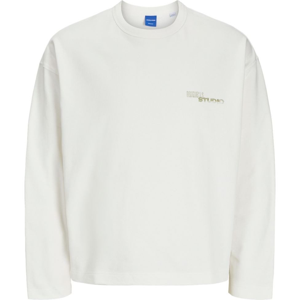 JACK & JONES Megztinis vyrams, Balta, Retiro back sweat 1