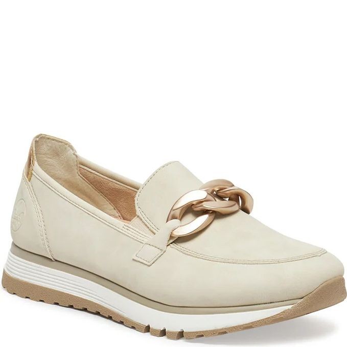 RIEKER Loaferiai moterims, Smėlio, Loafers 1