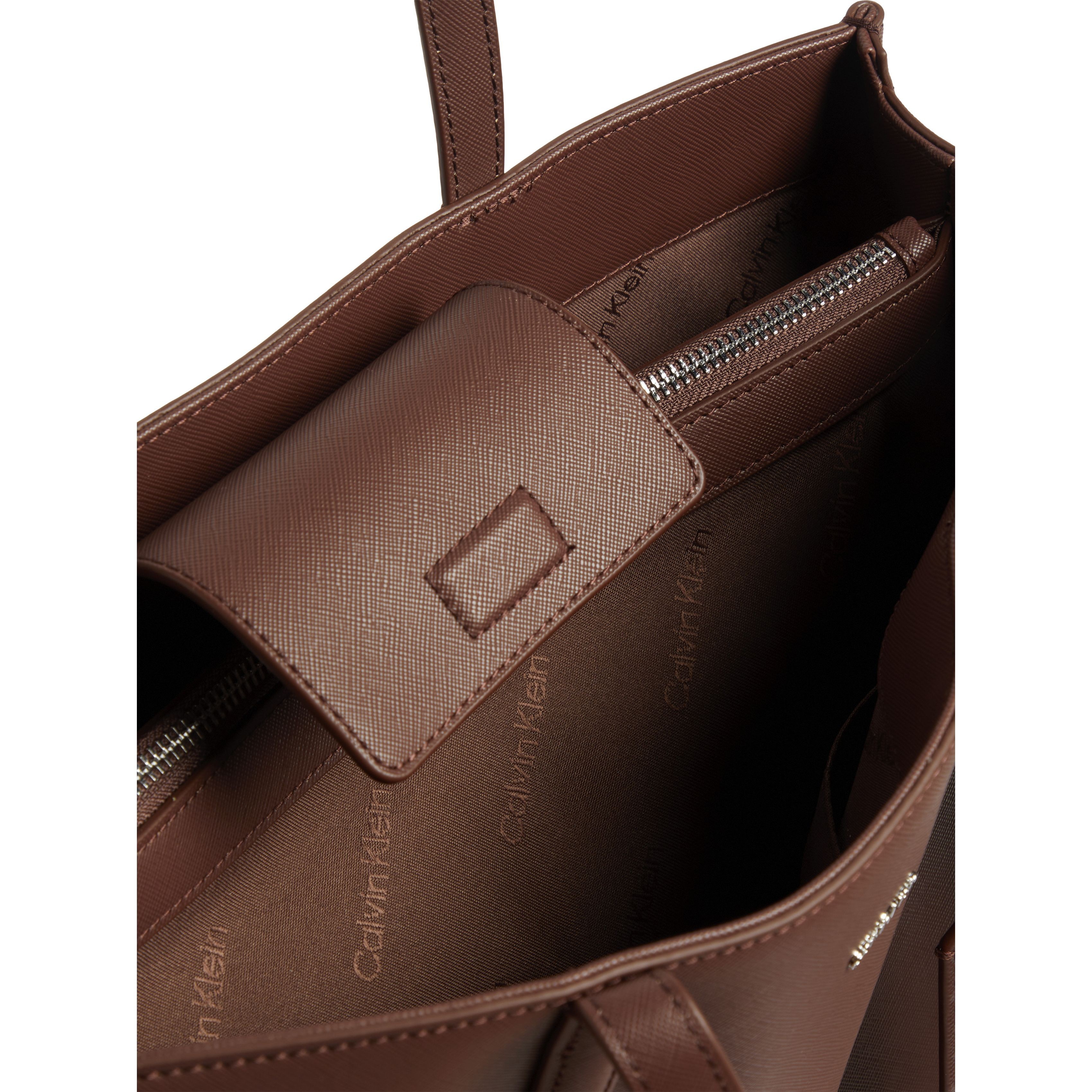 CALVIN KLEIN Pirkinių krepšys moterims, Ruda, Must medium shopper 5