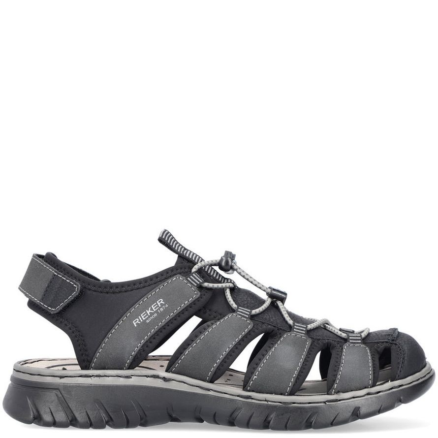 RIEKER Basutės vyrams, Juoda, SANDALS 3