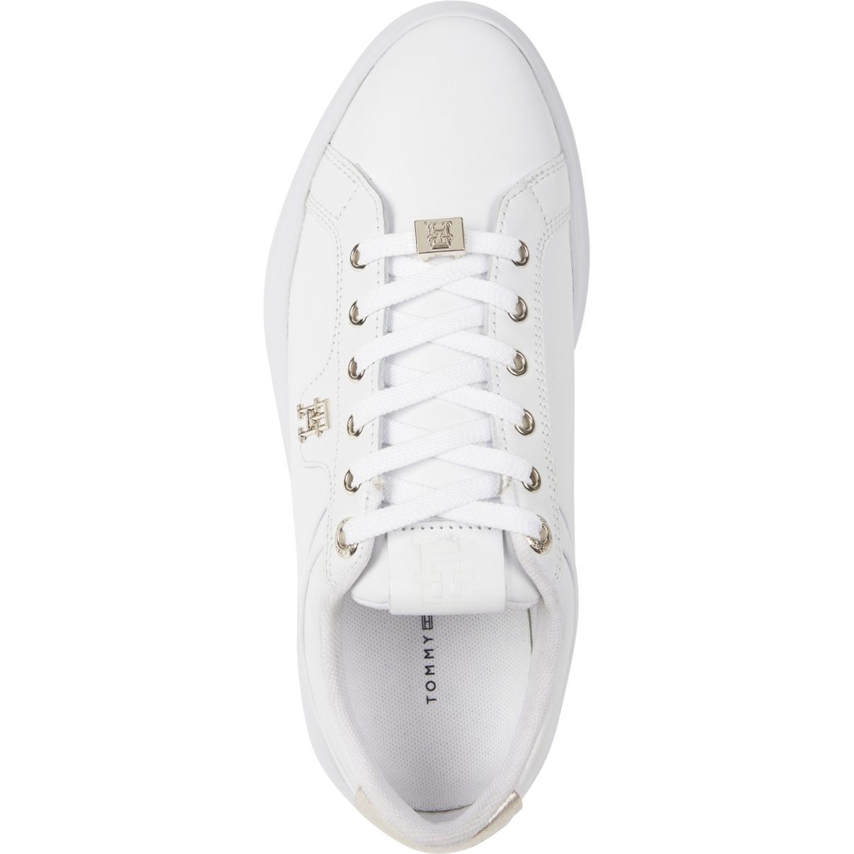 TOMMY HILFIGER Laisvalaikio bateliai moterims, Balta, Pointy court sneaker hardware 3