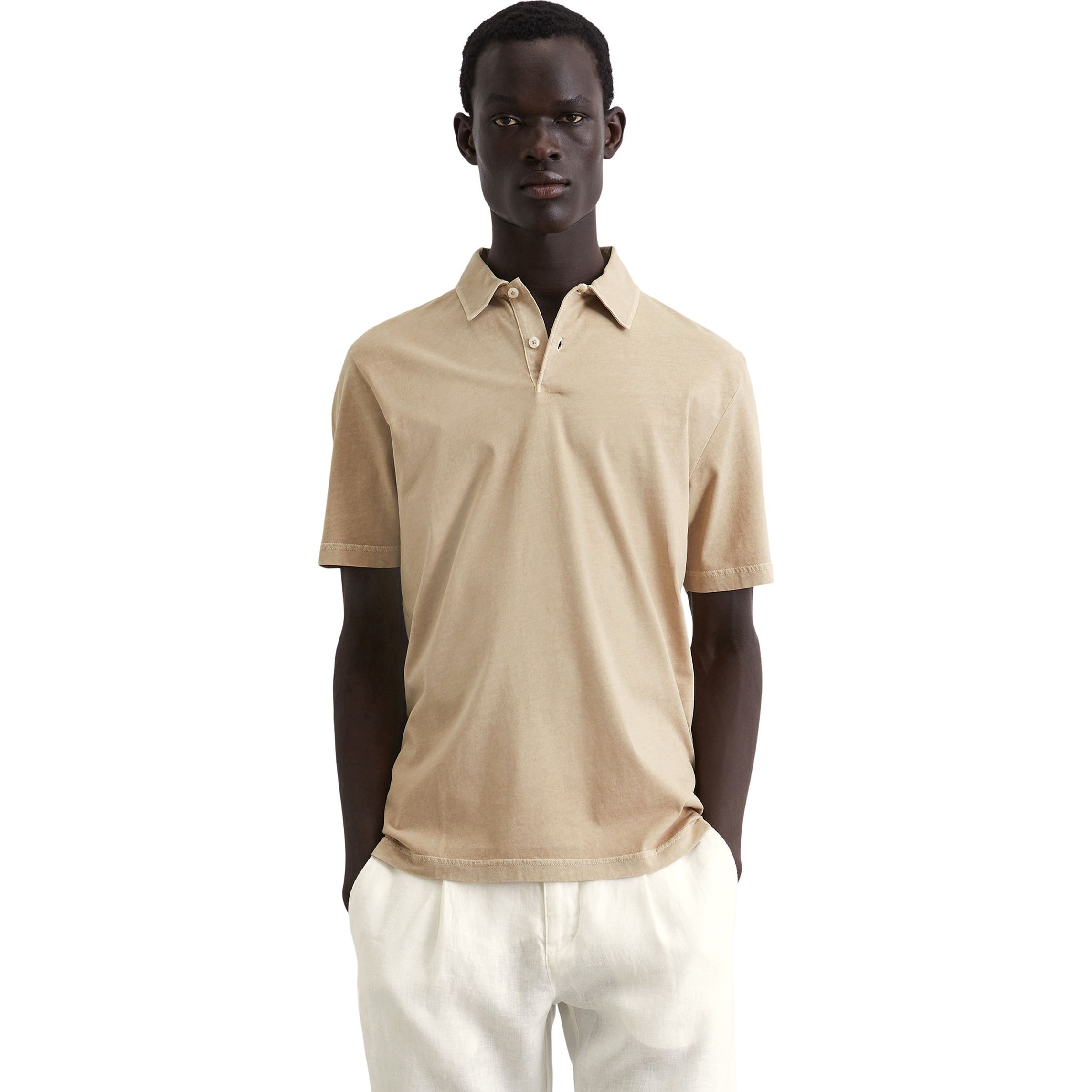 MARC O'POLO Polo marškiniai trumpos rank. vyrams, Smėlio, Polo short 524221053056 2