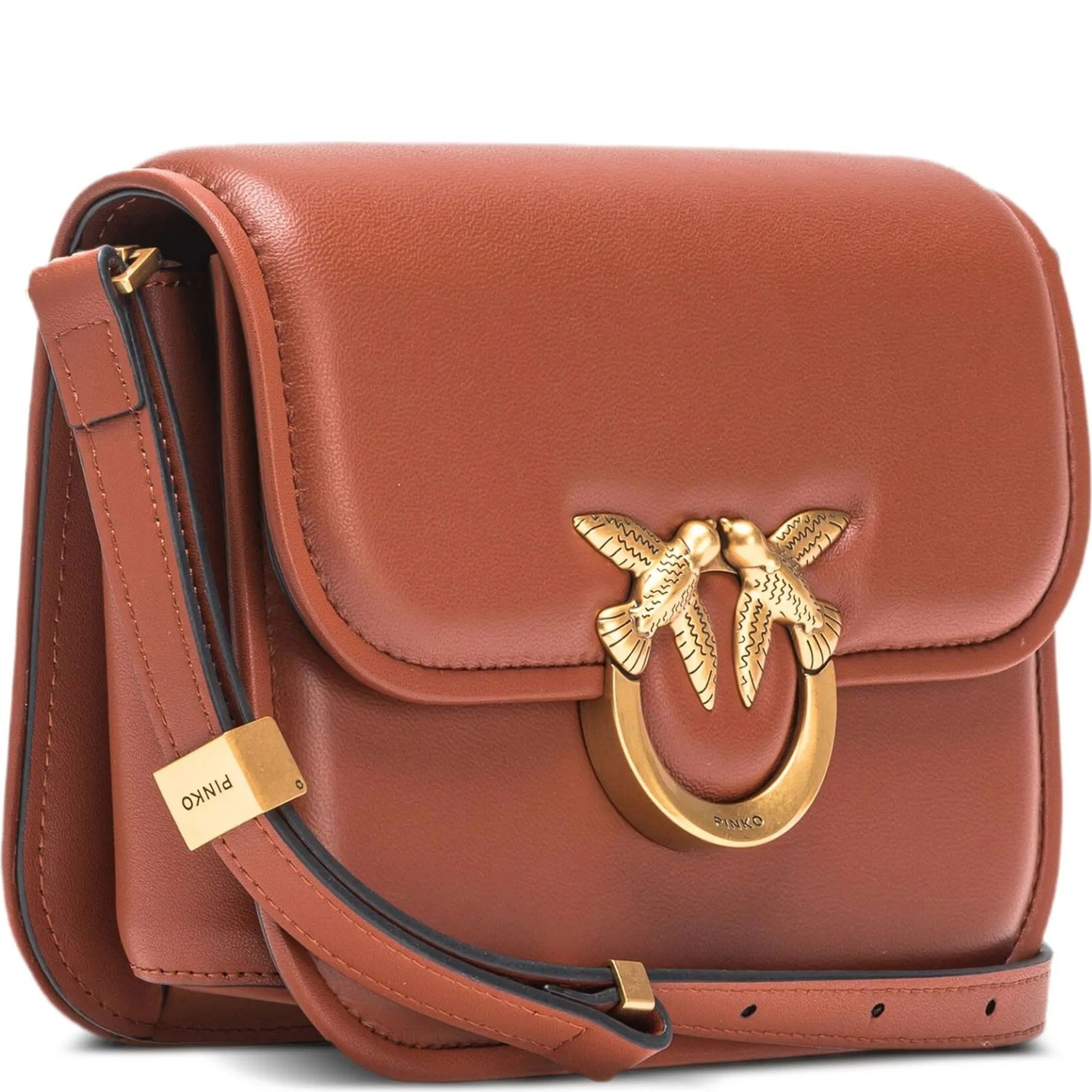 PINKO Rankinė per petį moterims, Ruda, Love should bag 2