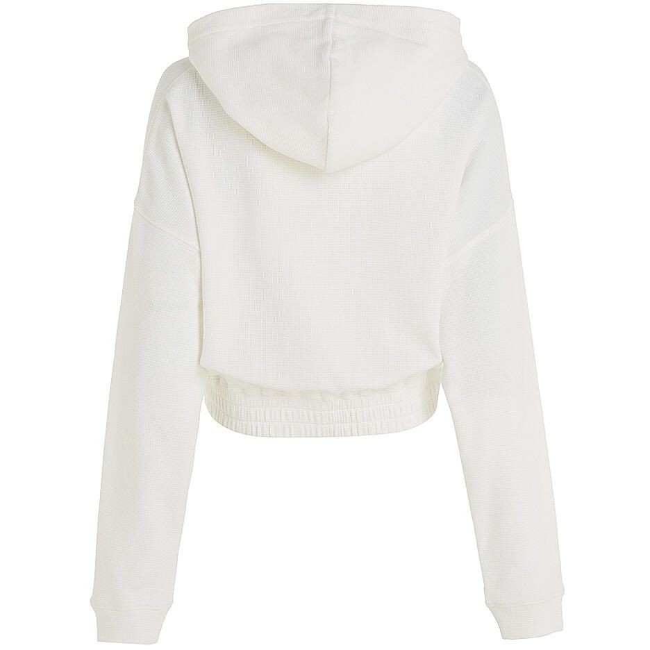 CALVIN KLEIN JEANS Džemperis moterims, Balta, Waffle hoodie 2