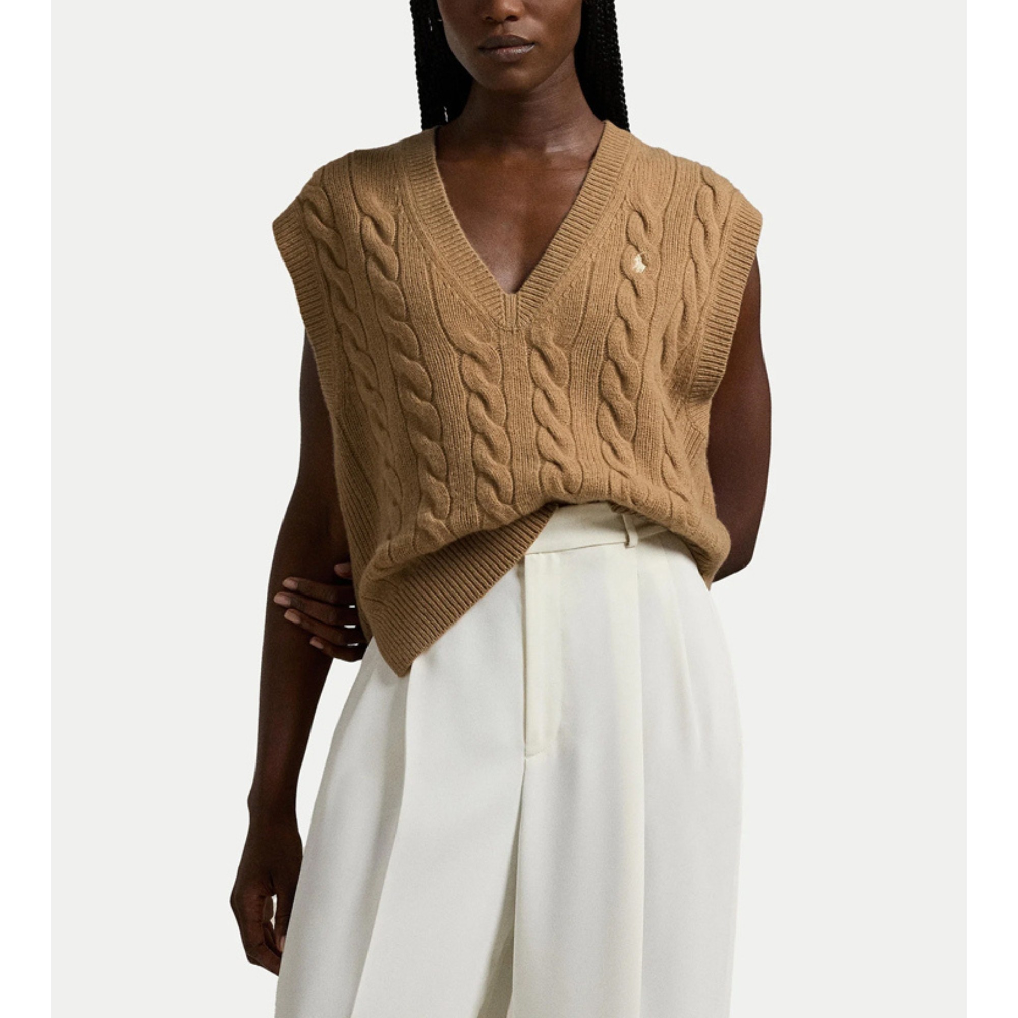 POLO RALPH LAUREN Megztinis moterims, Ruda, Sleeveless pullover 2