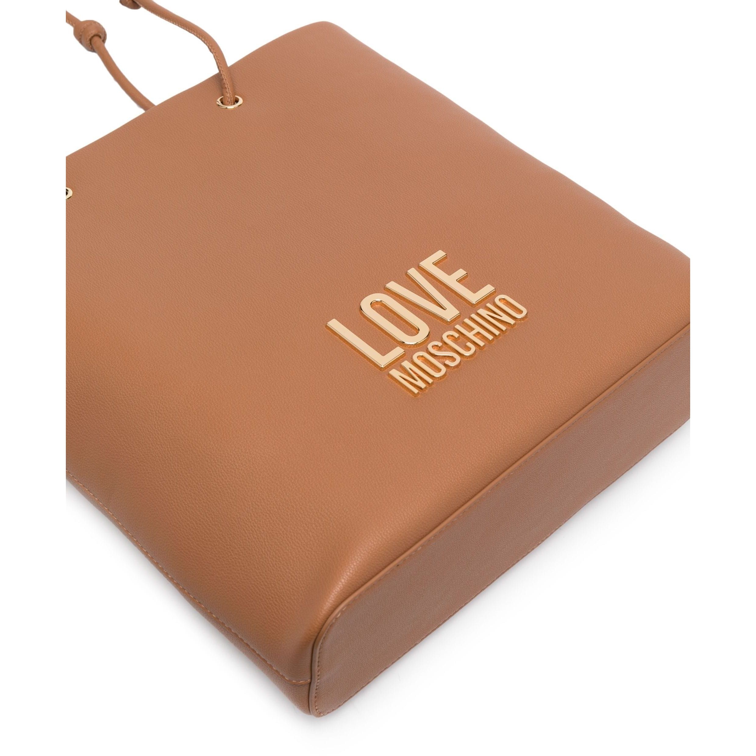 LOVE MOSCHINO Pirkinių krepšys moterims, Ruda, Tote bag 3