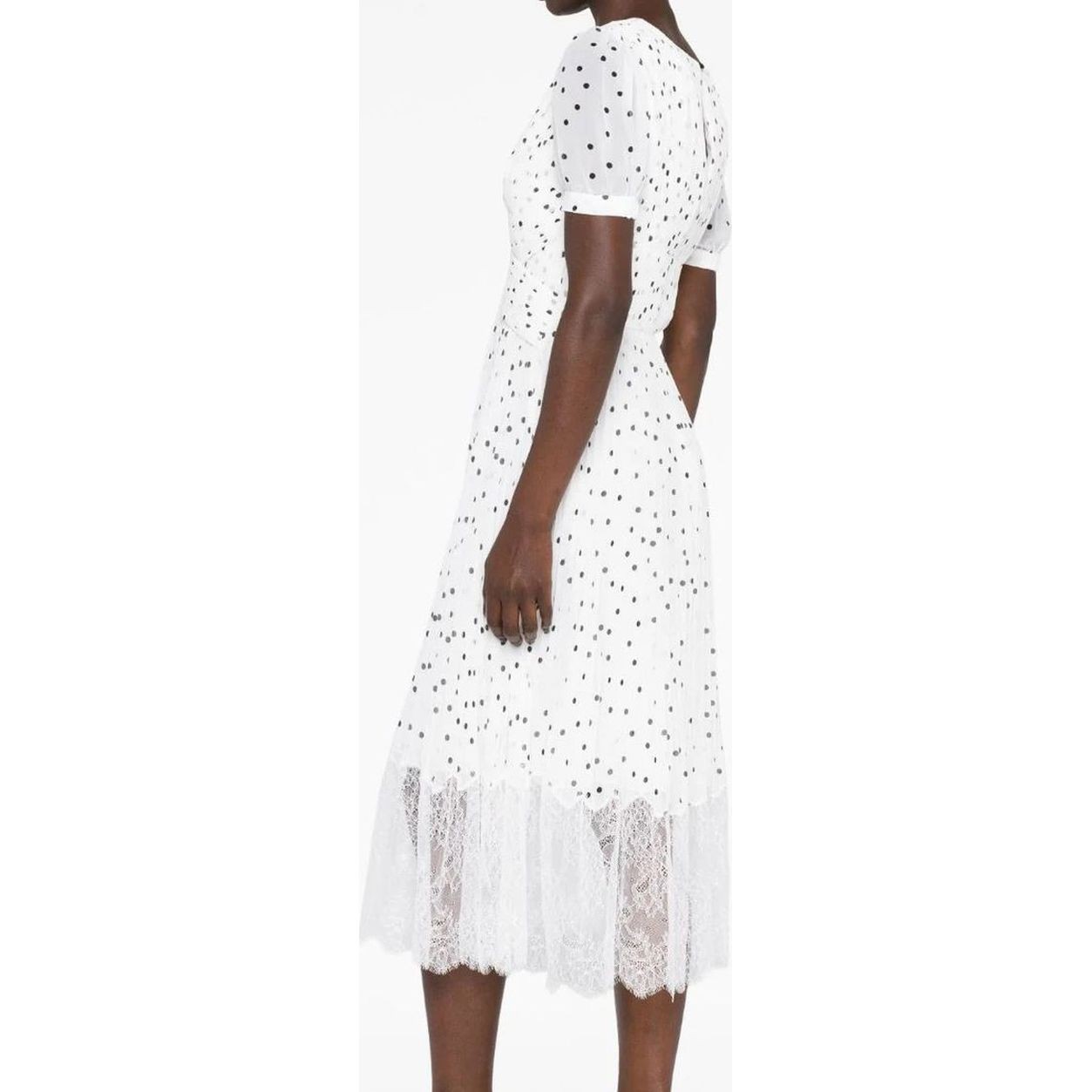 SELF PORTRAIT Midi suknelė moterims, Balta, Chiffon crossover midi dress 4