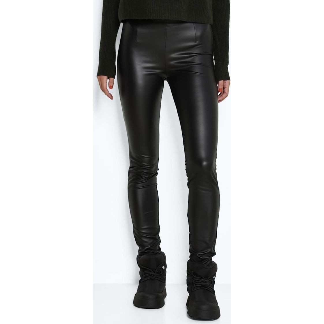 NOISY MAY Odinės kelnės moterims, Juoda, Aloha skinny legging 3