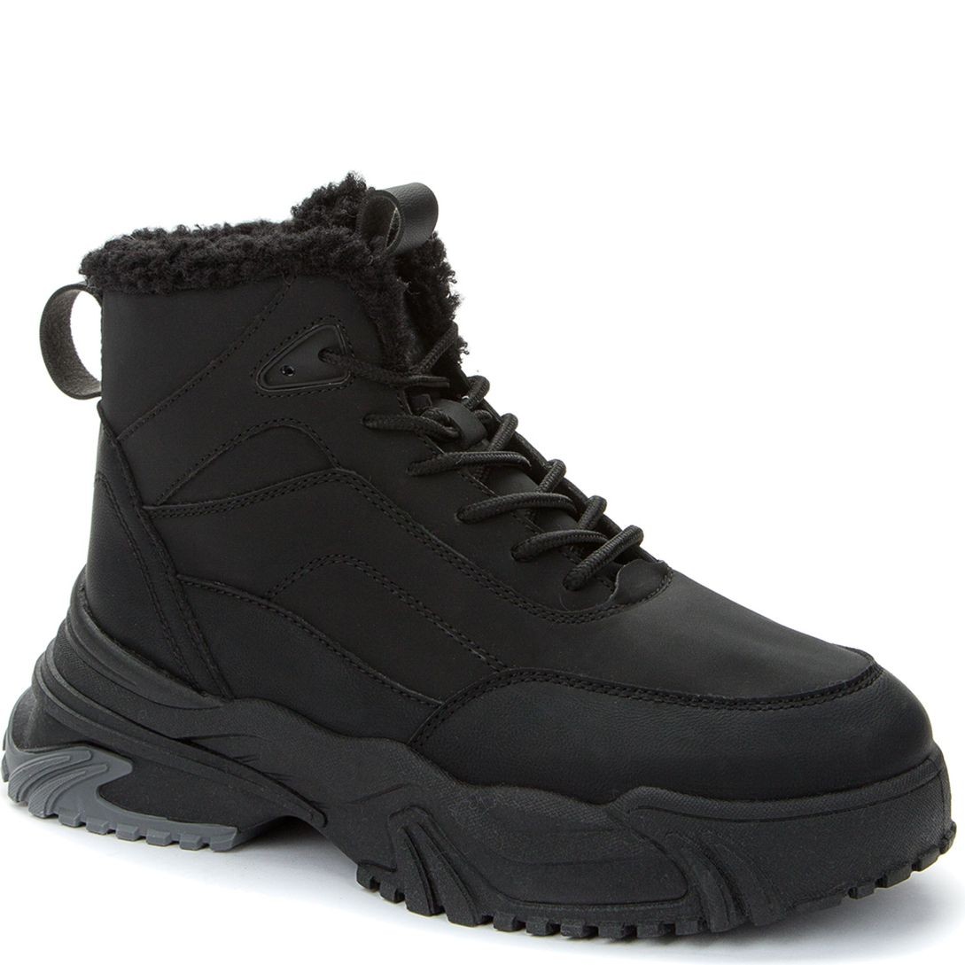 CROSBY Pašiltinti aulinukai moterims, Juoda, WARM BOOTS