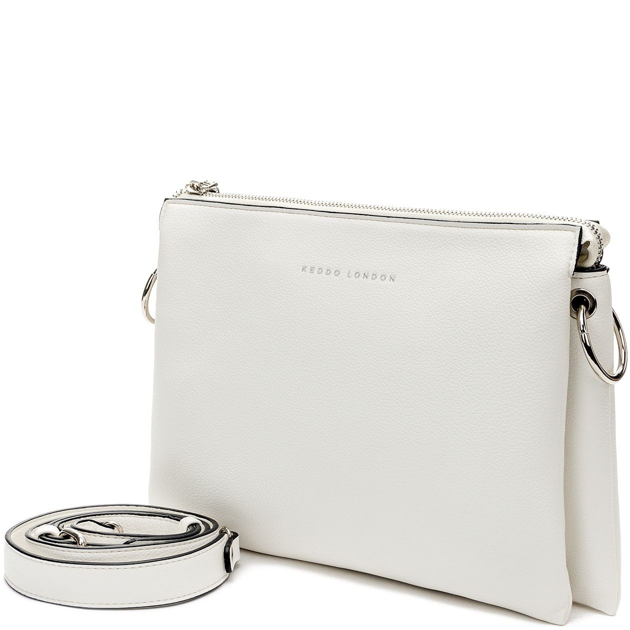 KEDDO Rankinė per petį moterims, Balta, Crossbody 2