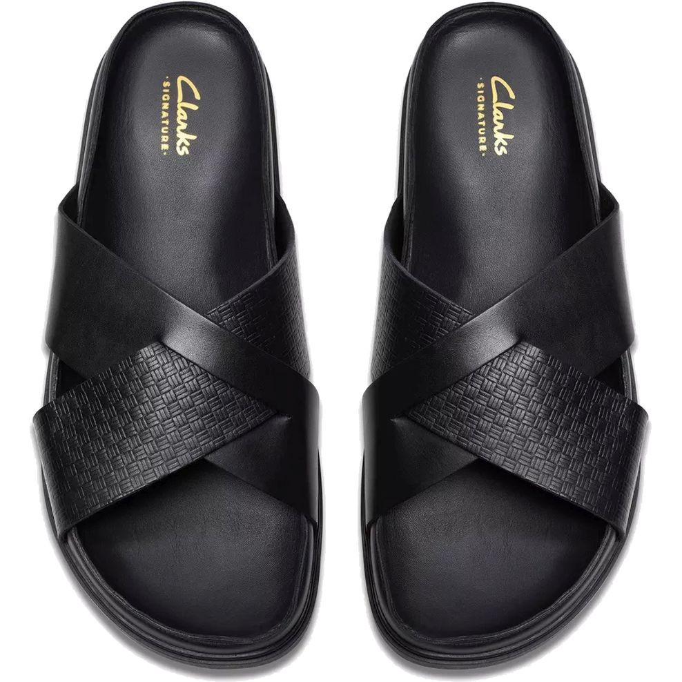 CLARKS Šlepetės vyrams, Juoda, Torford cross slippers 4