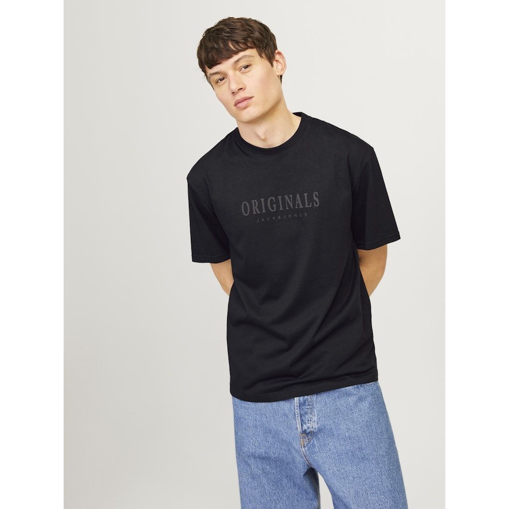 JACK & JONES Marškinėliai vyrams, Juoda, Frederiks berg tee 4