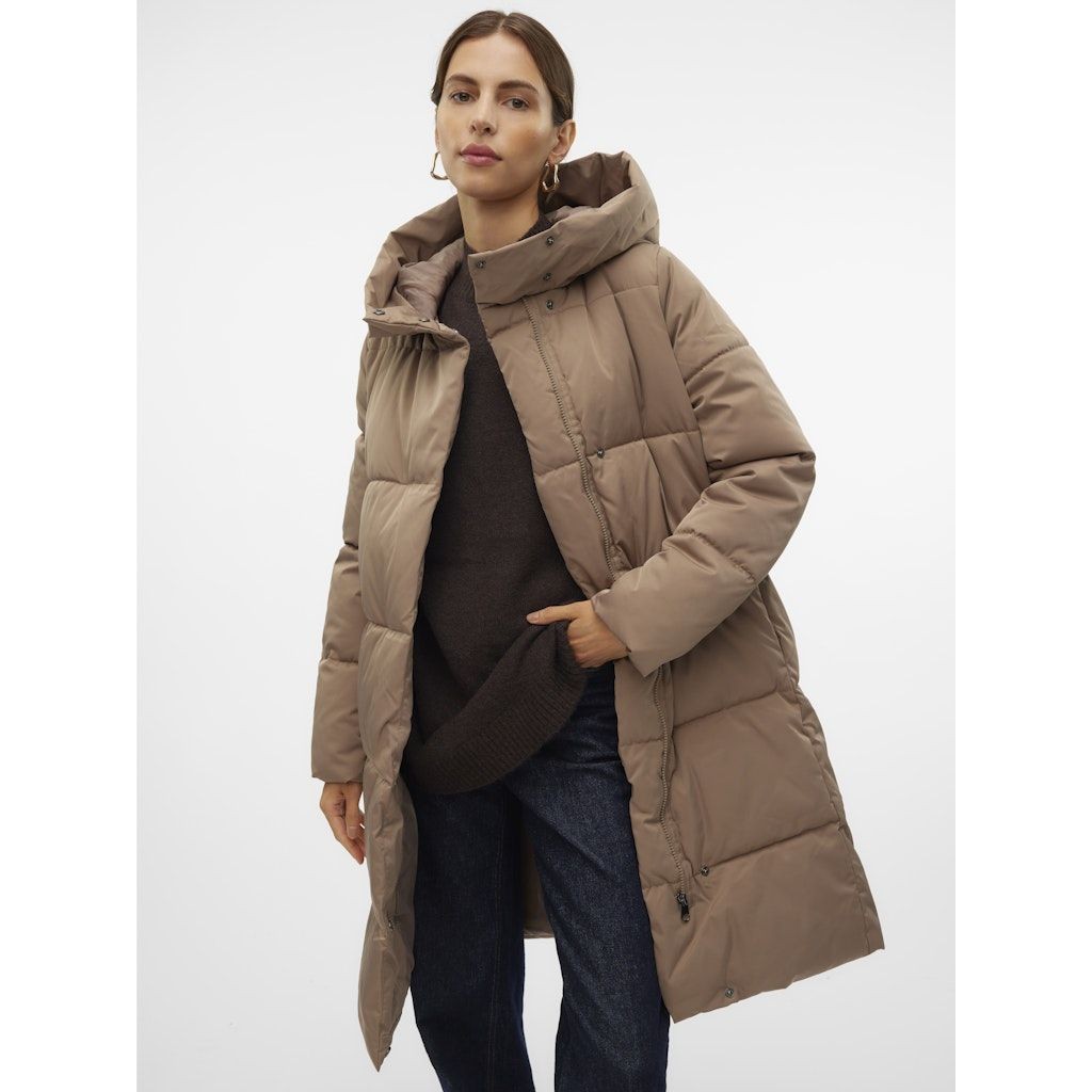 VERO MODA Pūkinis paltas moterims, Ruda, Stella coat 5