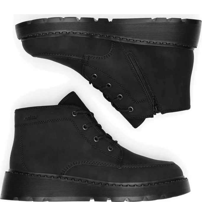 RIEKER Aulinukai moterims, Juoda, Ladies mid height boots 6