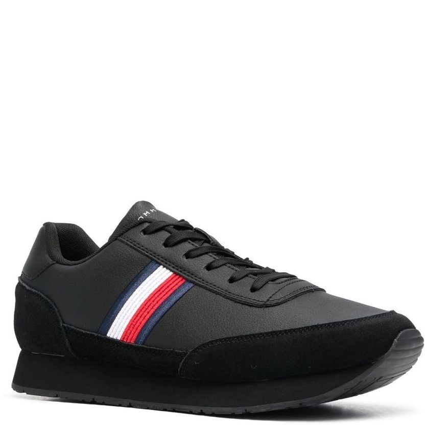 TOMMY HILFIGER Sportiniai bateliai vyrams, Juoda, CORE EVA CORPORATE LEA 1