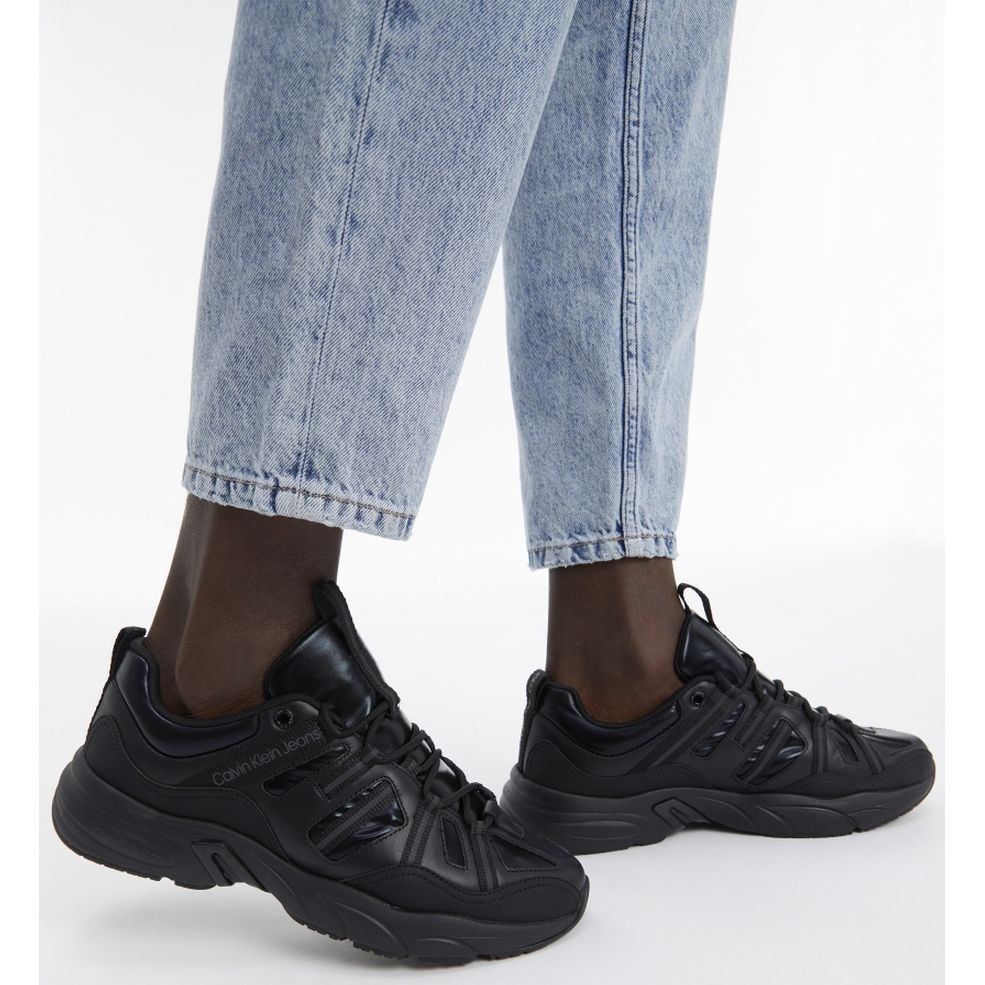 CALVIN KLEIN JEANS Sportiniai bateliai vyrams, Juoda, Retro tennis mix sport shoe 6