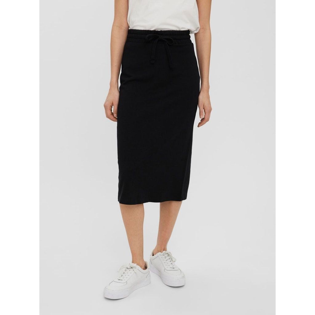 VERO MODA Maxi sijonas moterims, Juoda, VMRENEW HW CALF SKIRT 3
