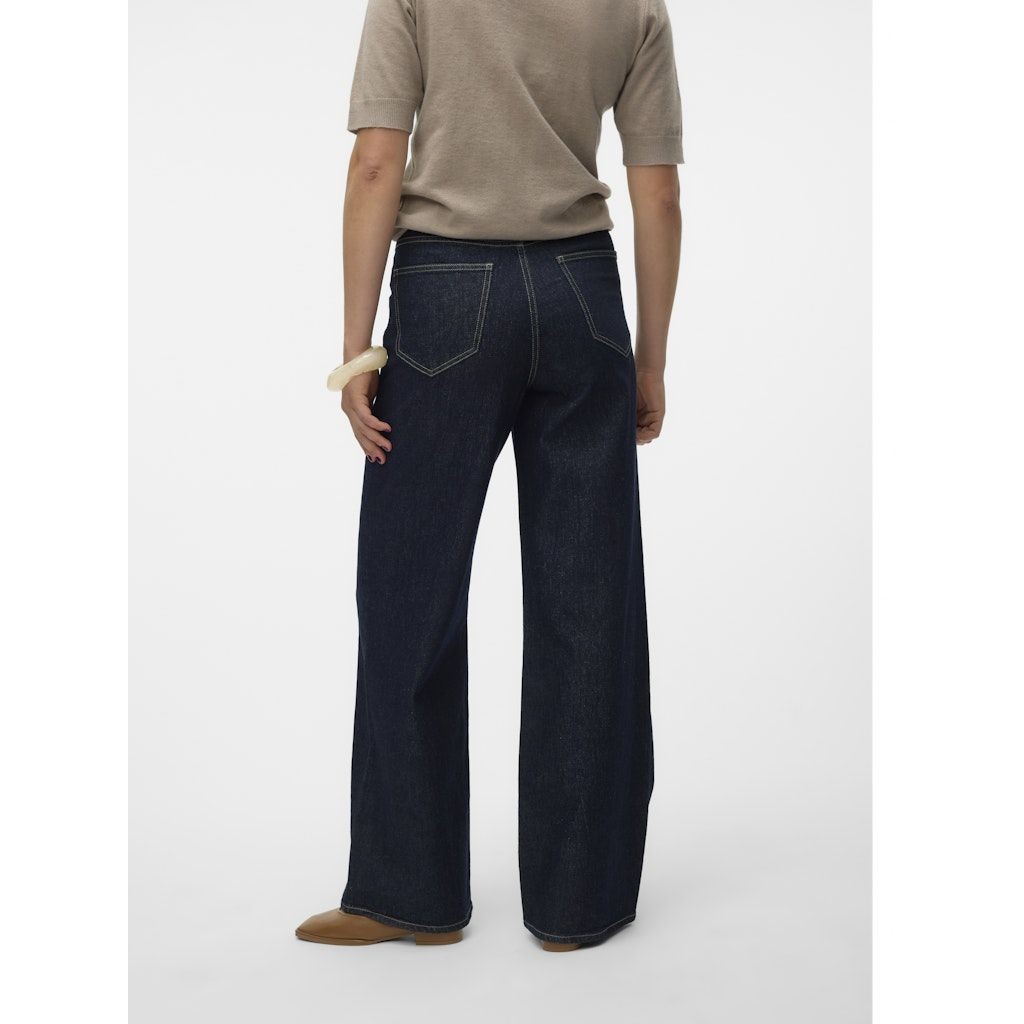 VERO MODA Platūs džinsai moterims, Mėlyna, Kathy wide jeans 4