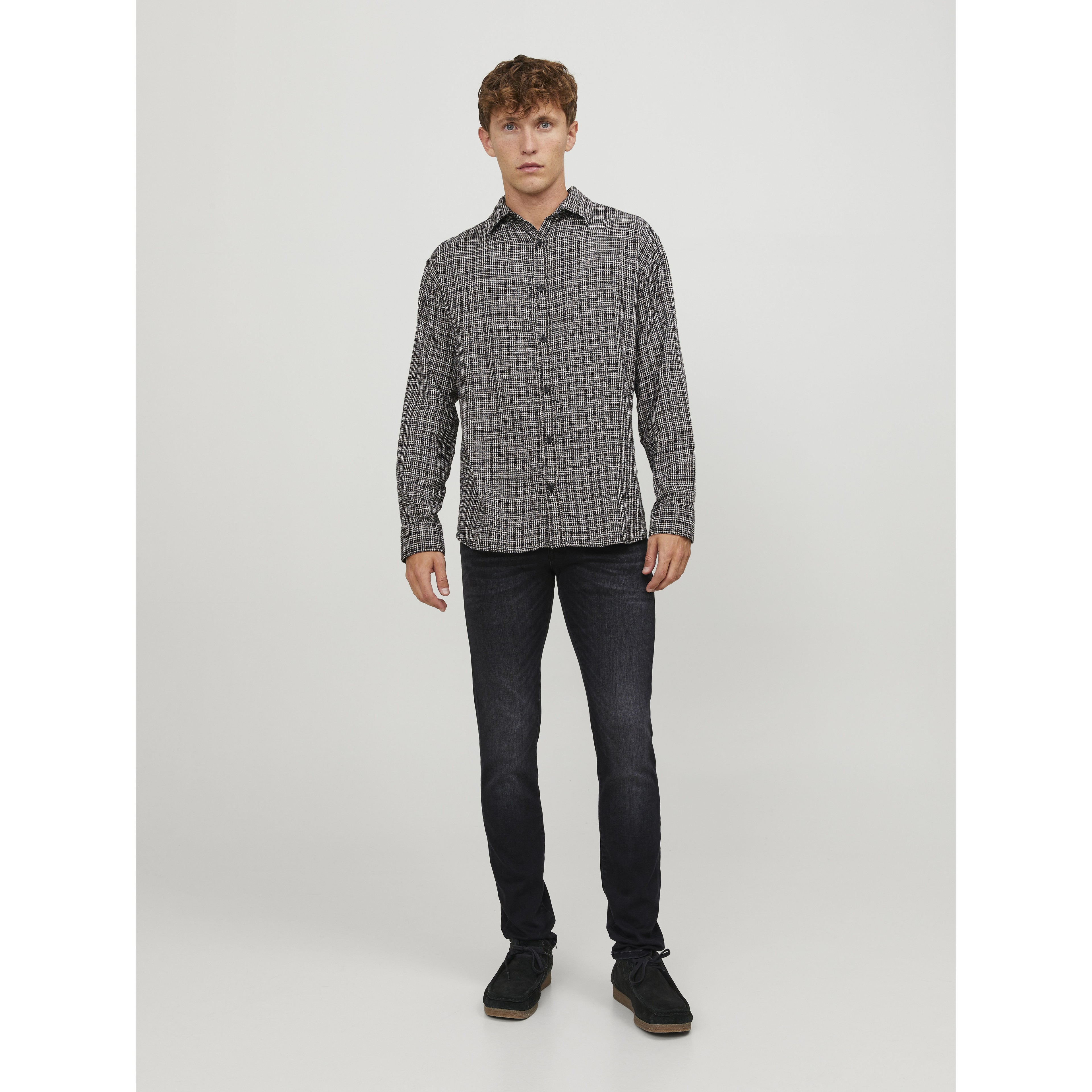 JACK & JONES Slim džinsai vyrams, Juoda, JJIGLENN JJICON JJ 5 5