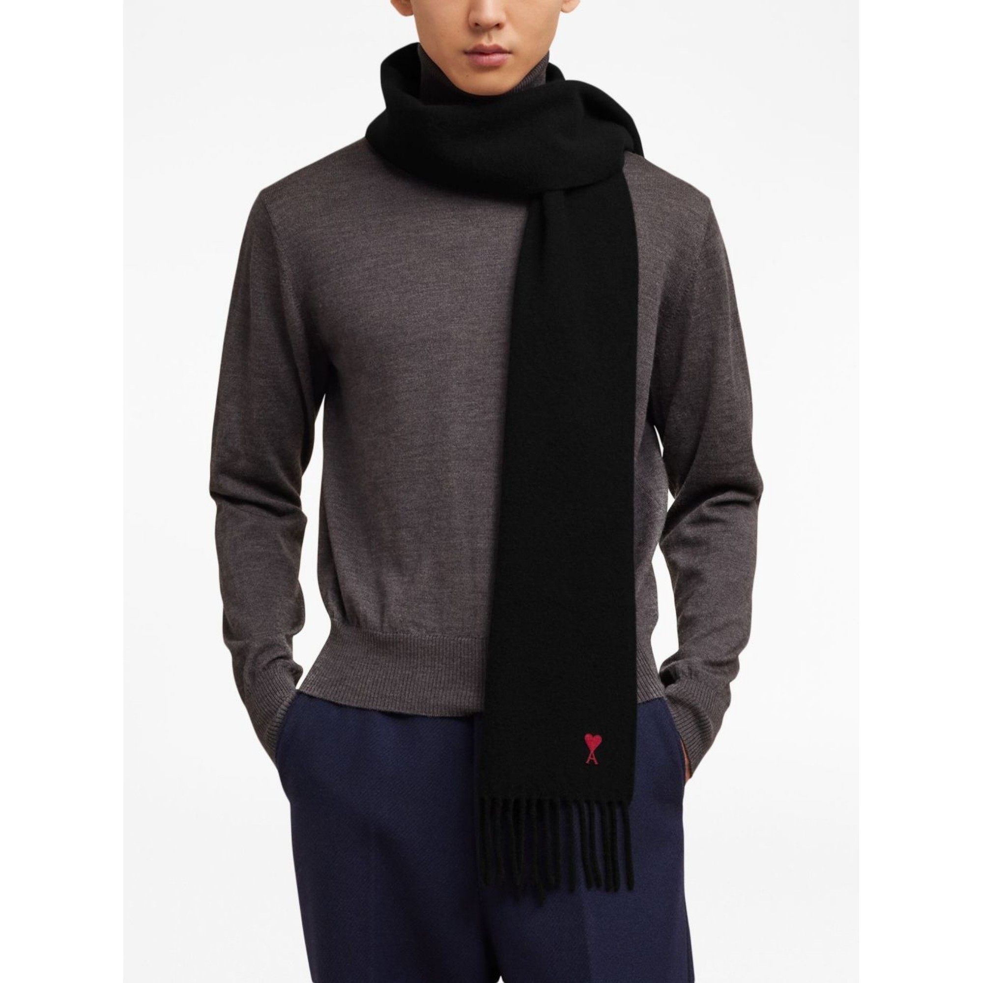 AMI PARIS Šalikas, Juoda, Scarf 2