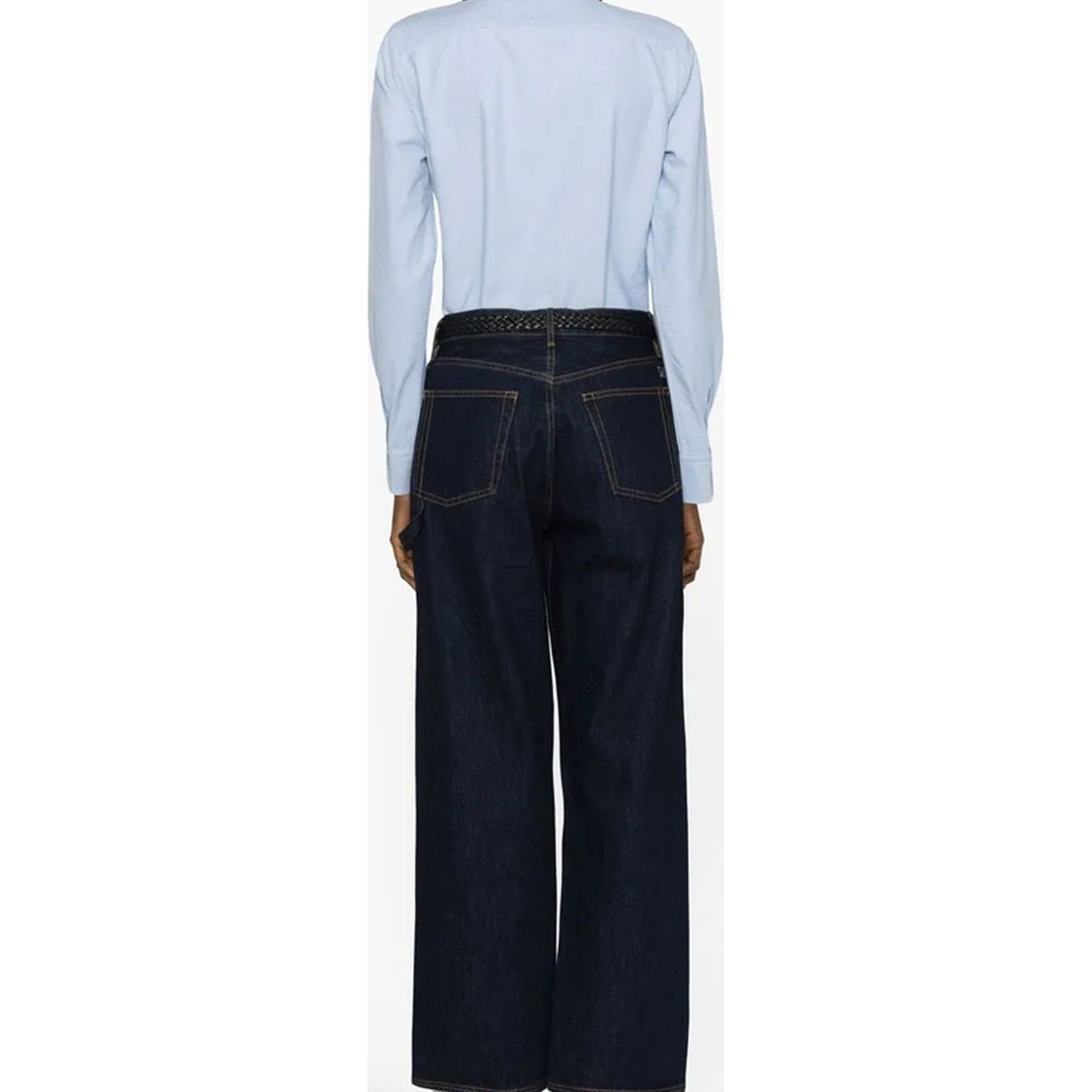 POLO RALPH LAUREN Marškiniai ilgomis rankovėmis moterims, Mėlyna, Long sleeve button front shirt 3