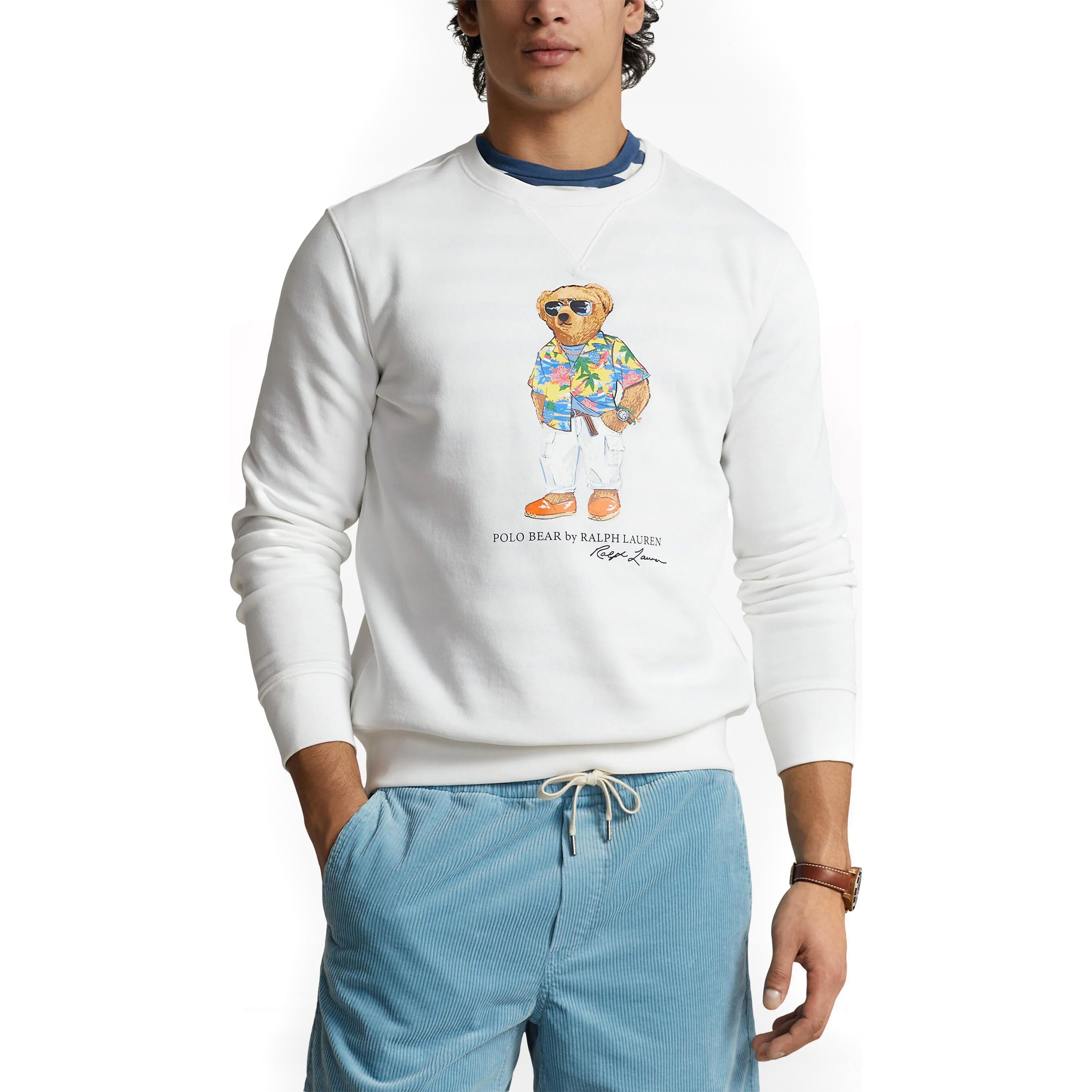 POLO RALPH LAUREN Sportinis nertinis vyrams, Balta, Long sleeve sweatshirt 2