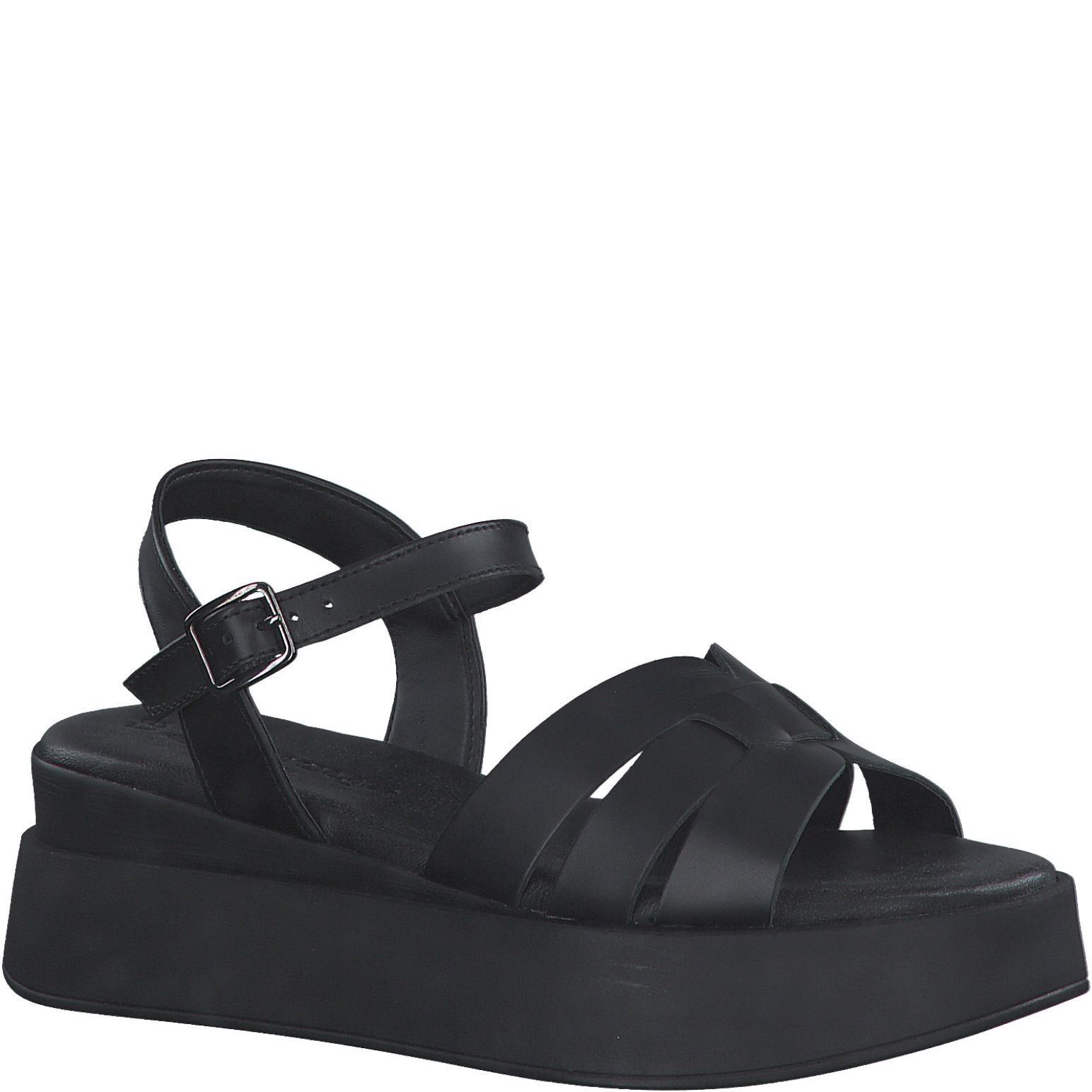 TAMARIS Basutės moterims, Juoda, SANDALS 1