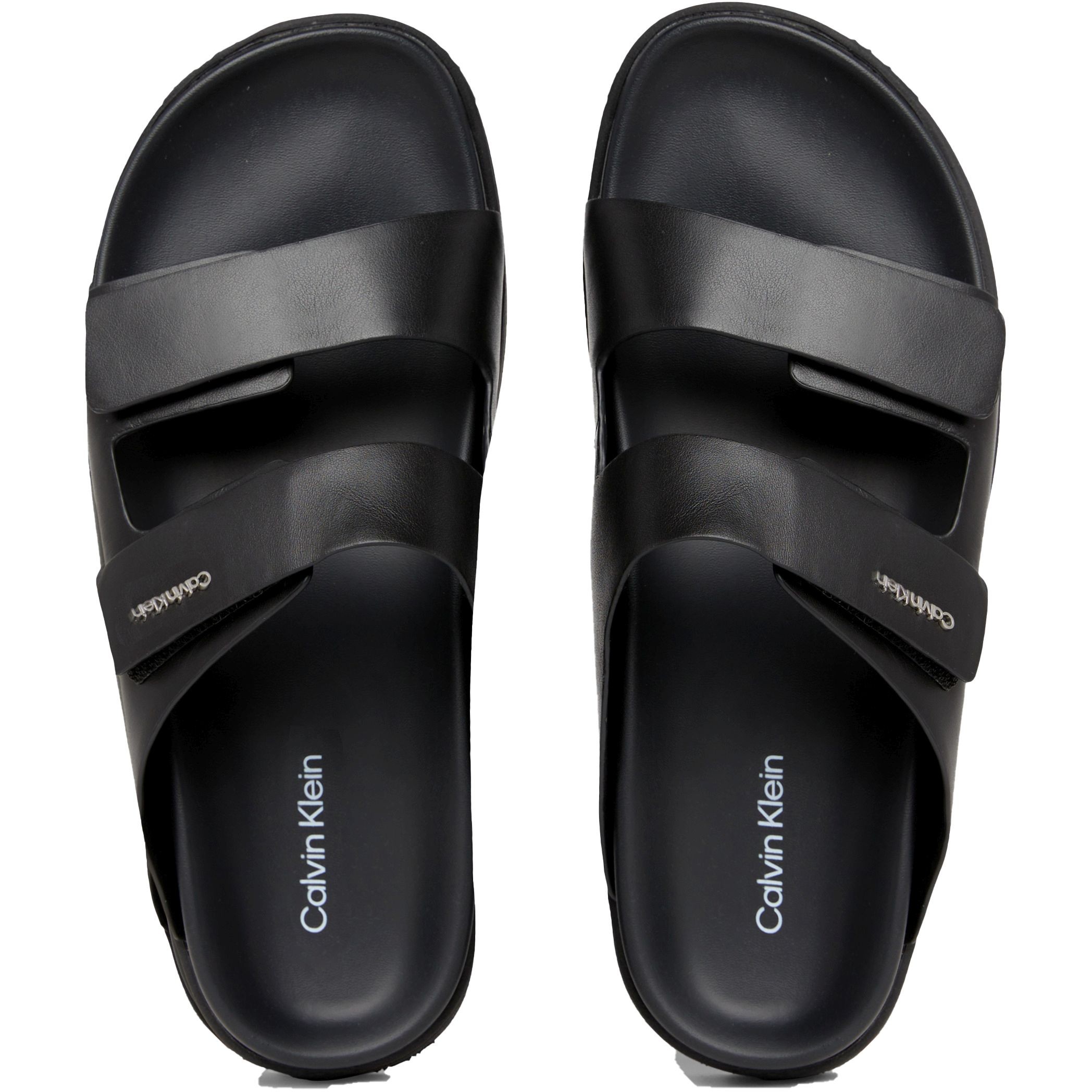 CALVIN KLEIN Guminės šlepetės moterims, Juoda, Flat slide 4