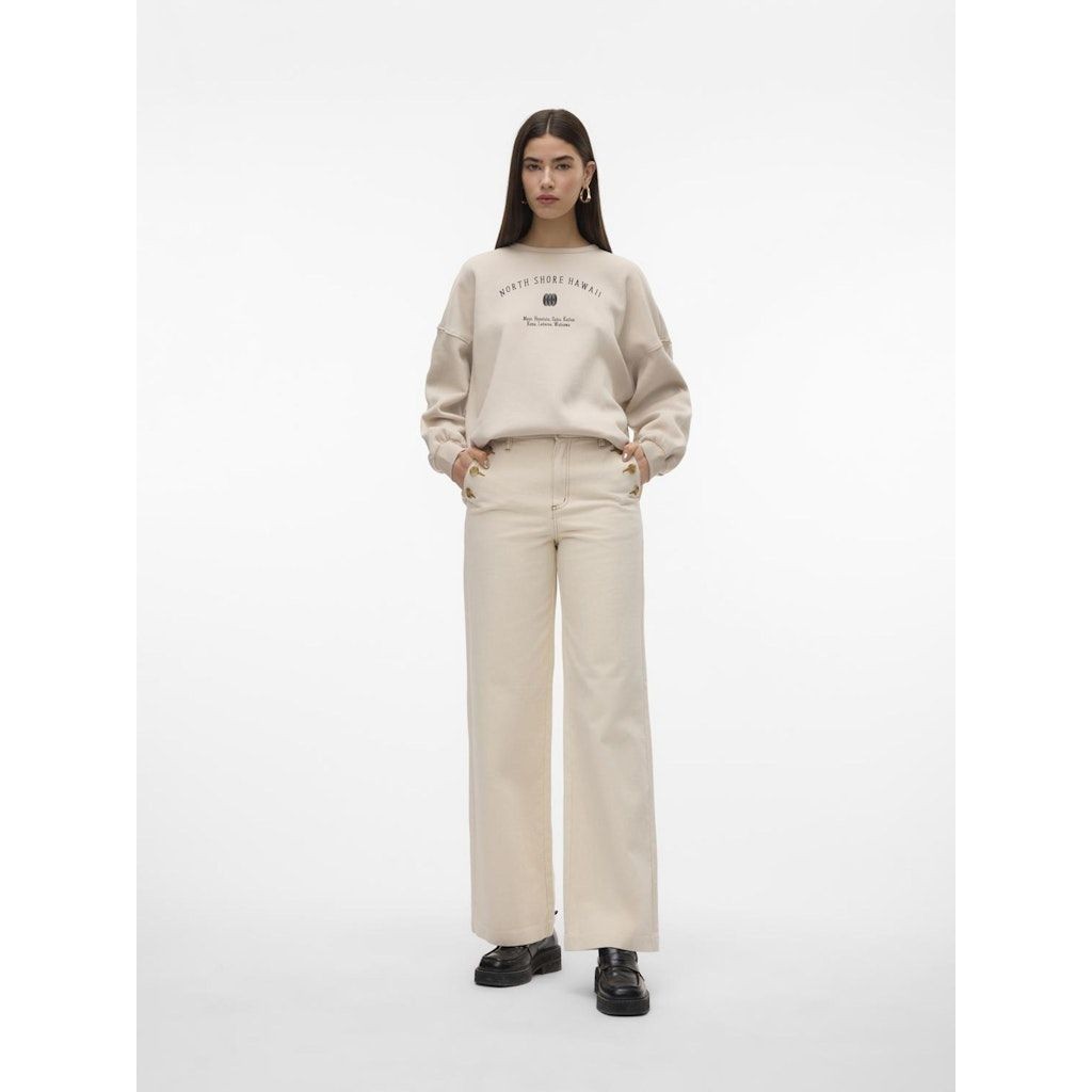 VERO MODA Sportinis nertinis moterims, Balta, Vmmaly sweatshirt 4