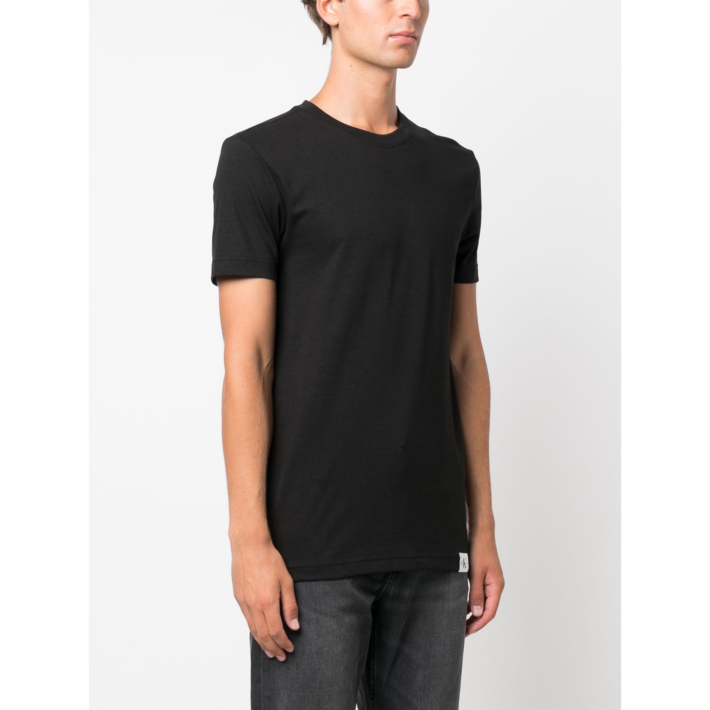 CALVIN KLEIN JEANS Marškinėliai trump. rankovėmis vyrams, Juoda, Logo tab tee 3