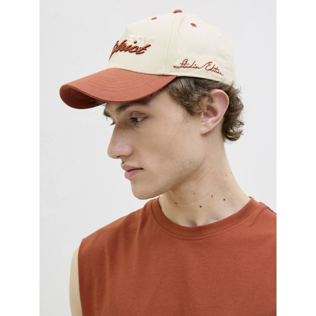 JACK & JONES Kepurė vyrams, Raudona, Base district cap 5