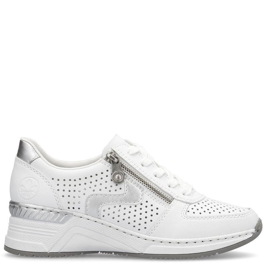 RIEKER Laisvalaikio bateliai moterims, Balta, LEISURE 3