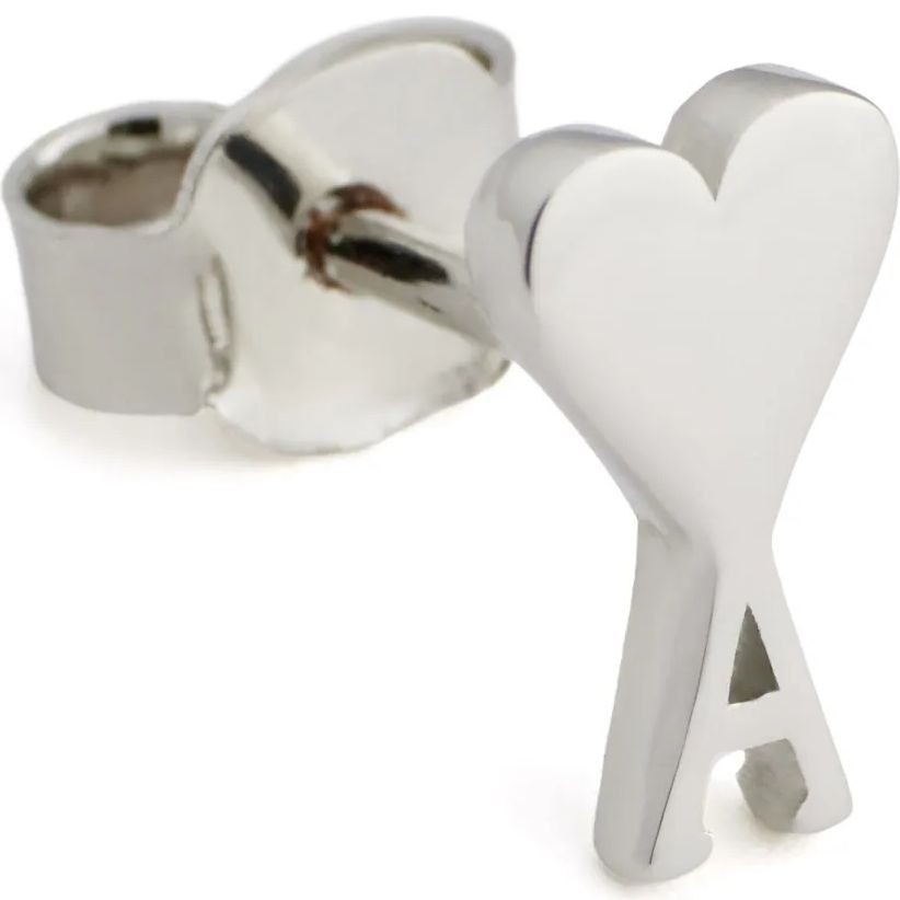 AMI PARIS Pakabutis, Sidabrinė, Ami de coeur studs 2