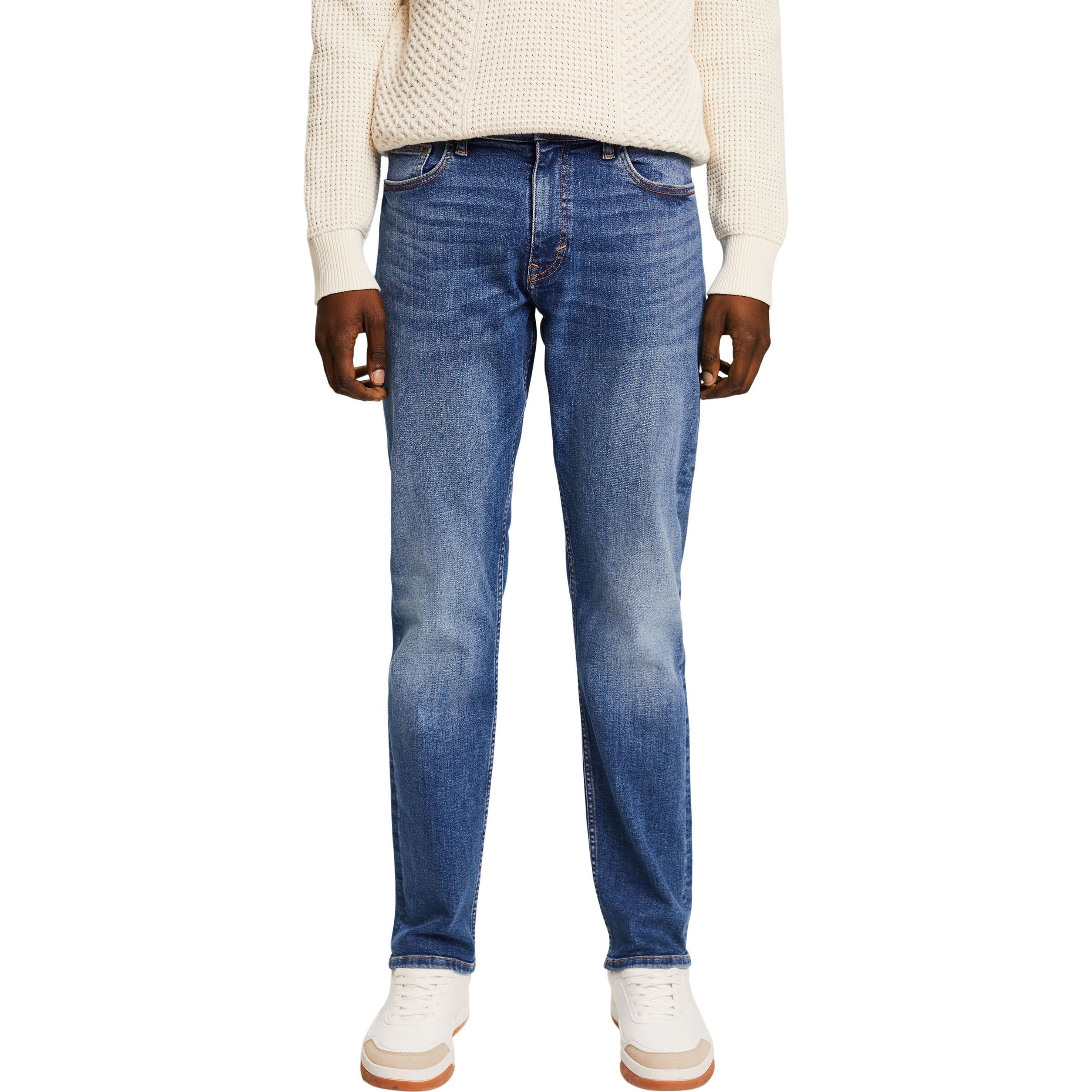 ESPRIT Slim džinsai vyrams, Mėlyna, Mid-Rise Slim Jeans 2