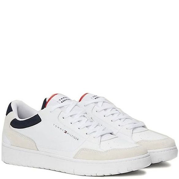 TOMMY HILFIGER Laisvalaikio bateliai vyrams, Balta, Basket core mix 1