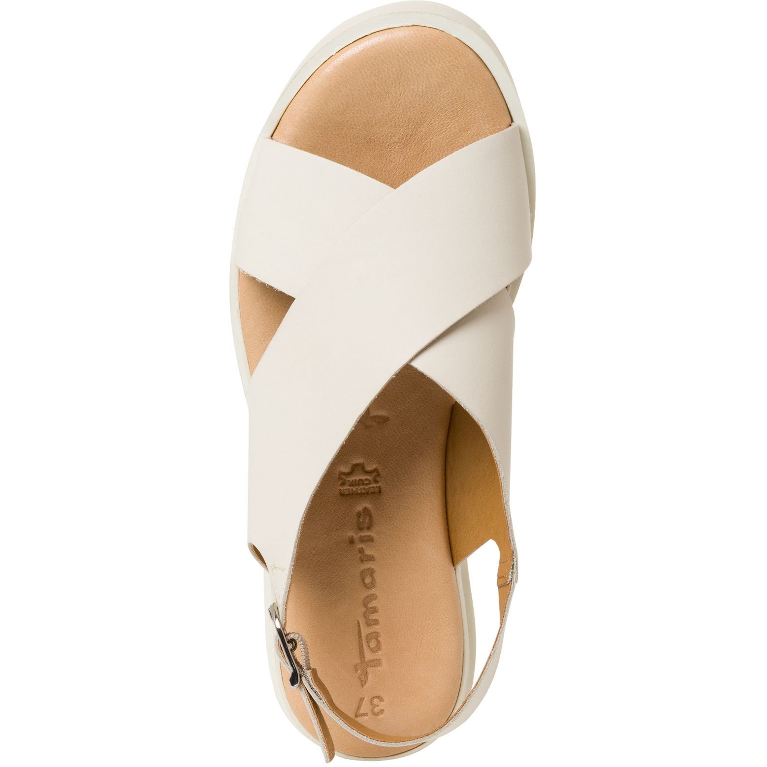 TAMARIS Basutės moterims, Smėlio, Sandals 4