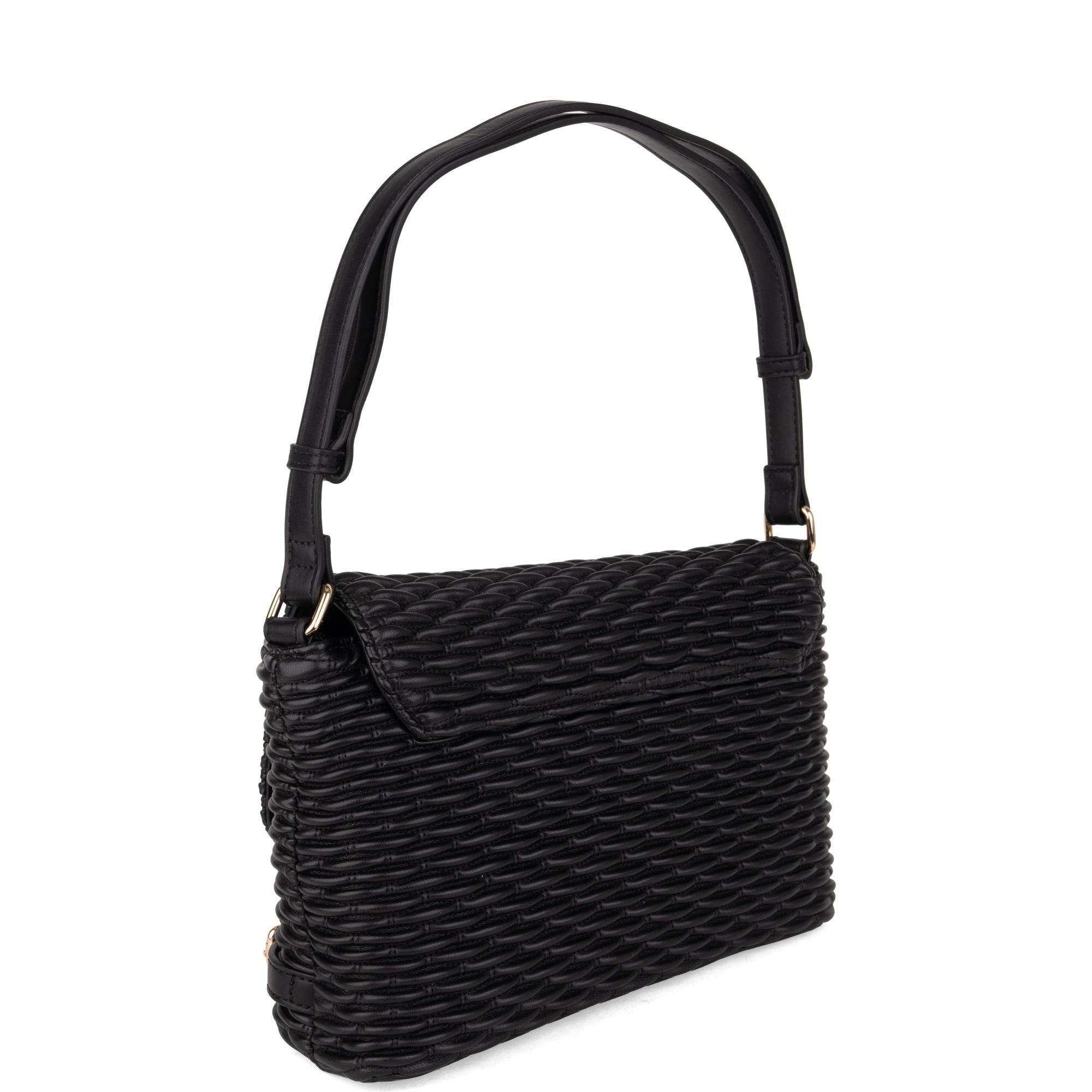 LA CONTE Rankinė per petį moterims, Juoda, Crossbody 2