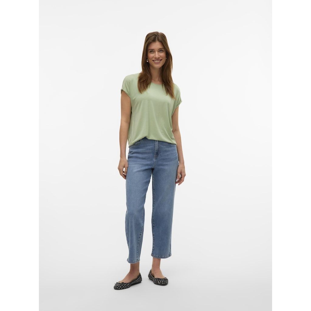 VERO MODA Marškinėliai moterims, Žalia, Ava plain top 3