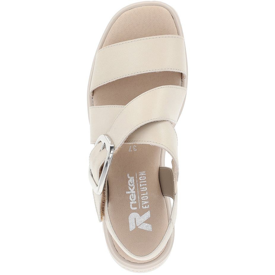 RIEKER Basutės moterims, Smėlio, SANDALS 6