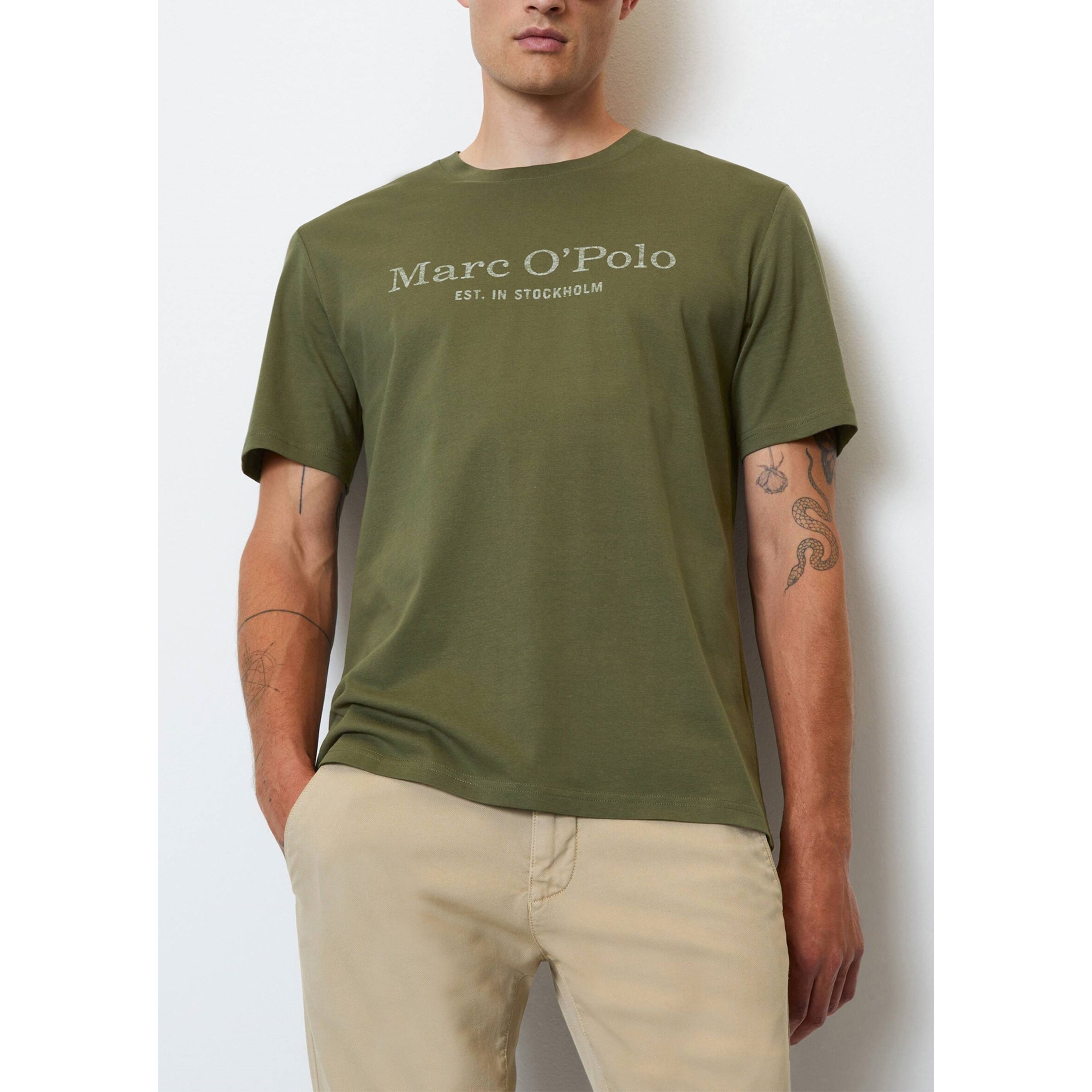 MARC O'POLO Marškinėliai vyrams, Žalia 2