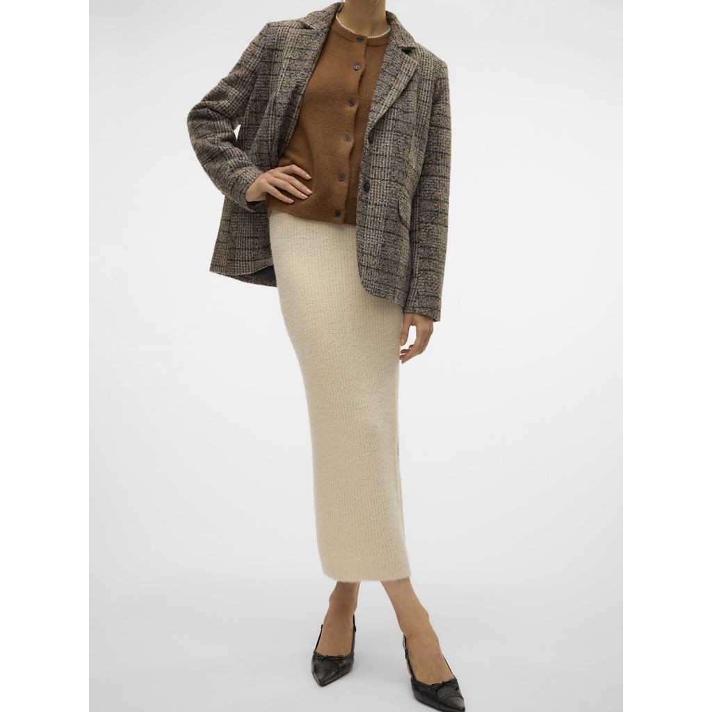 VERO MODA Maxi sijonas moterims, Smėlio, Puff calf pencil skirt boo 5