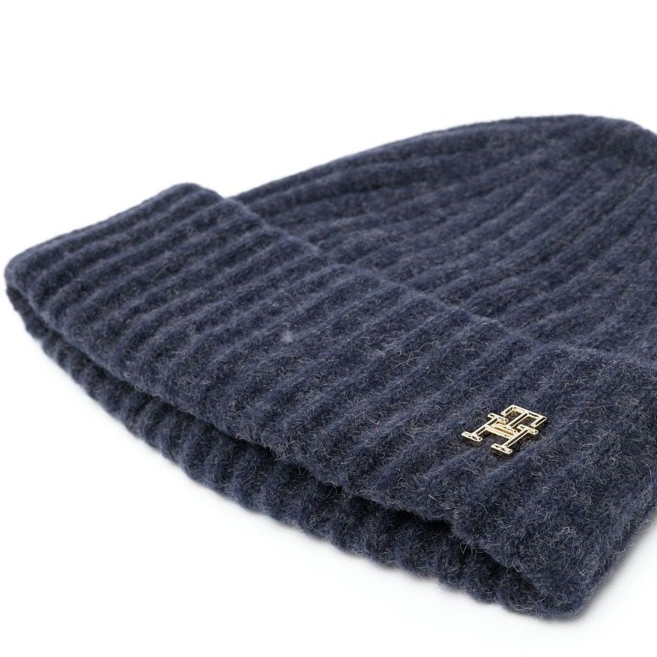 TOMMY HILFIGER Kepurė moterims, Mėlyna, FLUFFY BEANIE 2