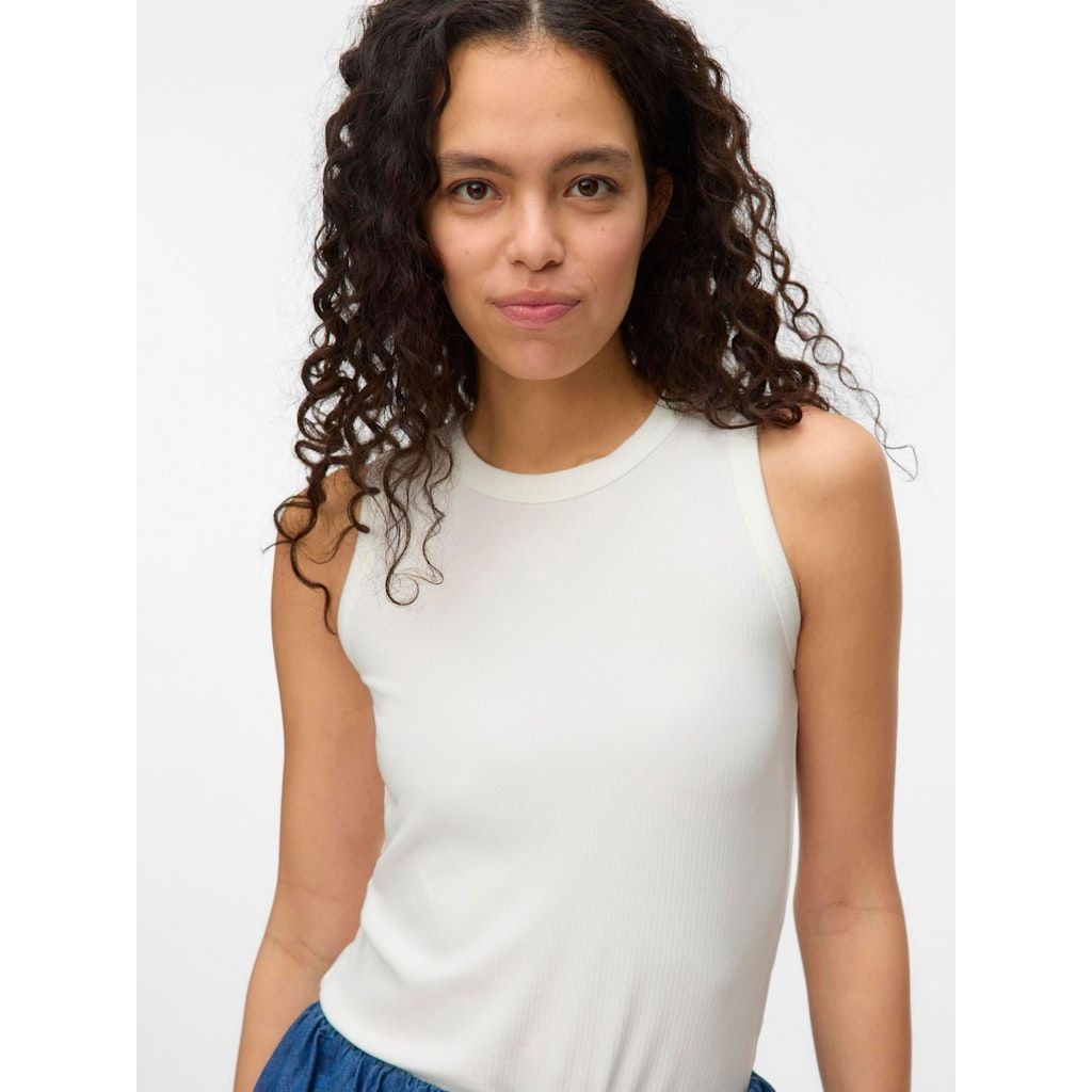 VERO MODA Marškiniai be rankovių moterims, Balta, Promise tank top 5