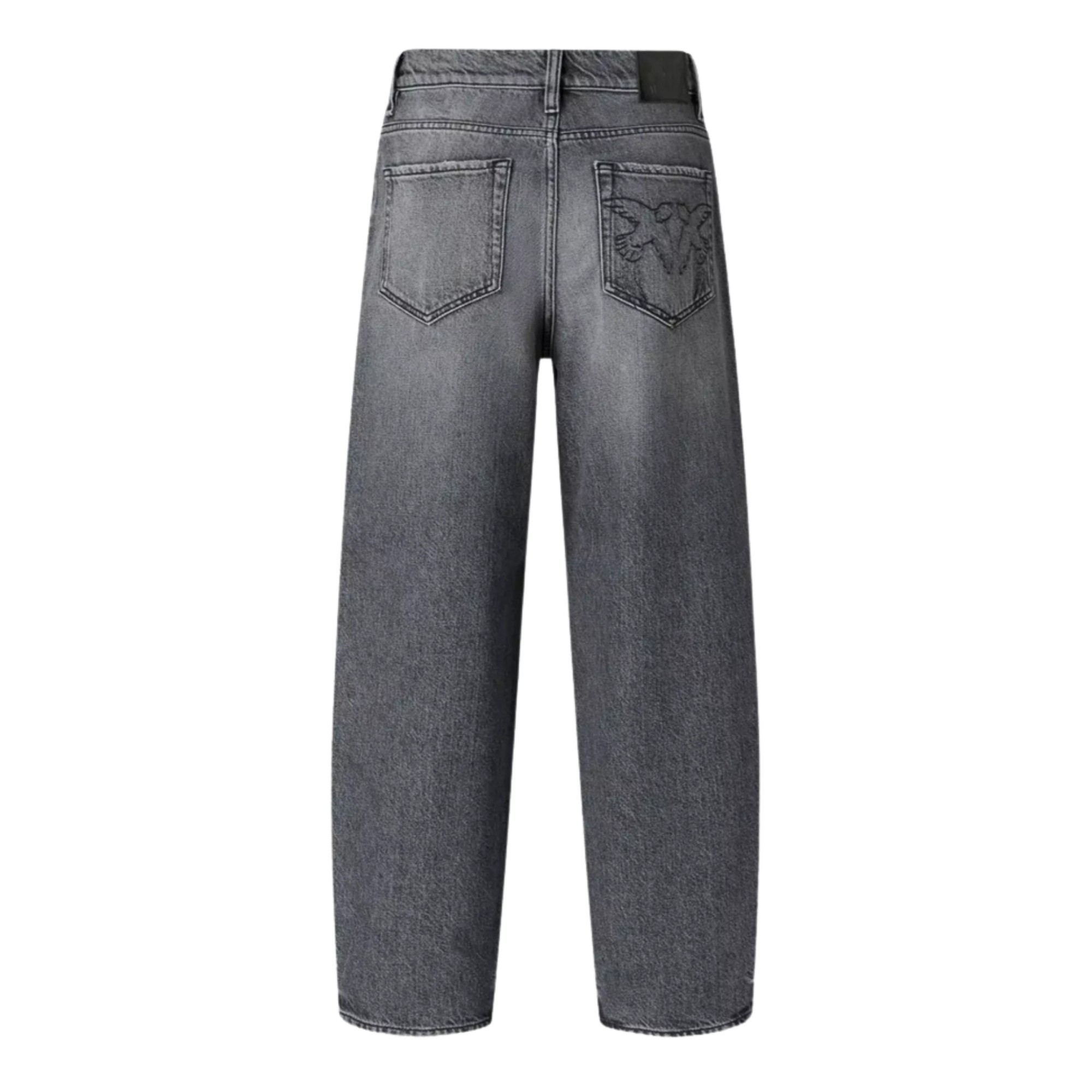 PINKO Tiesūs džinsai moterims, Pilka, Denim balloon-fit jeans 2