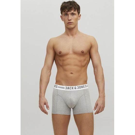 JACK & JONES Ilginti apatiniai vyrams, Pilka, SENSE TRUNKS 3-PACK NOOS 7